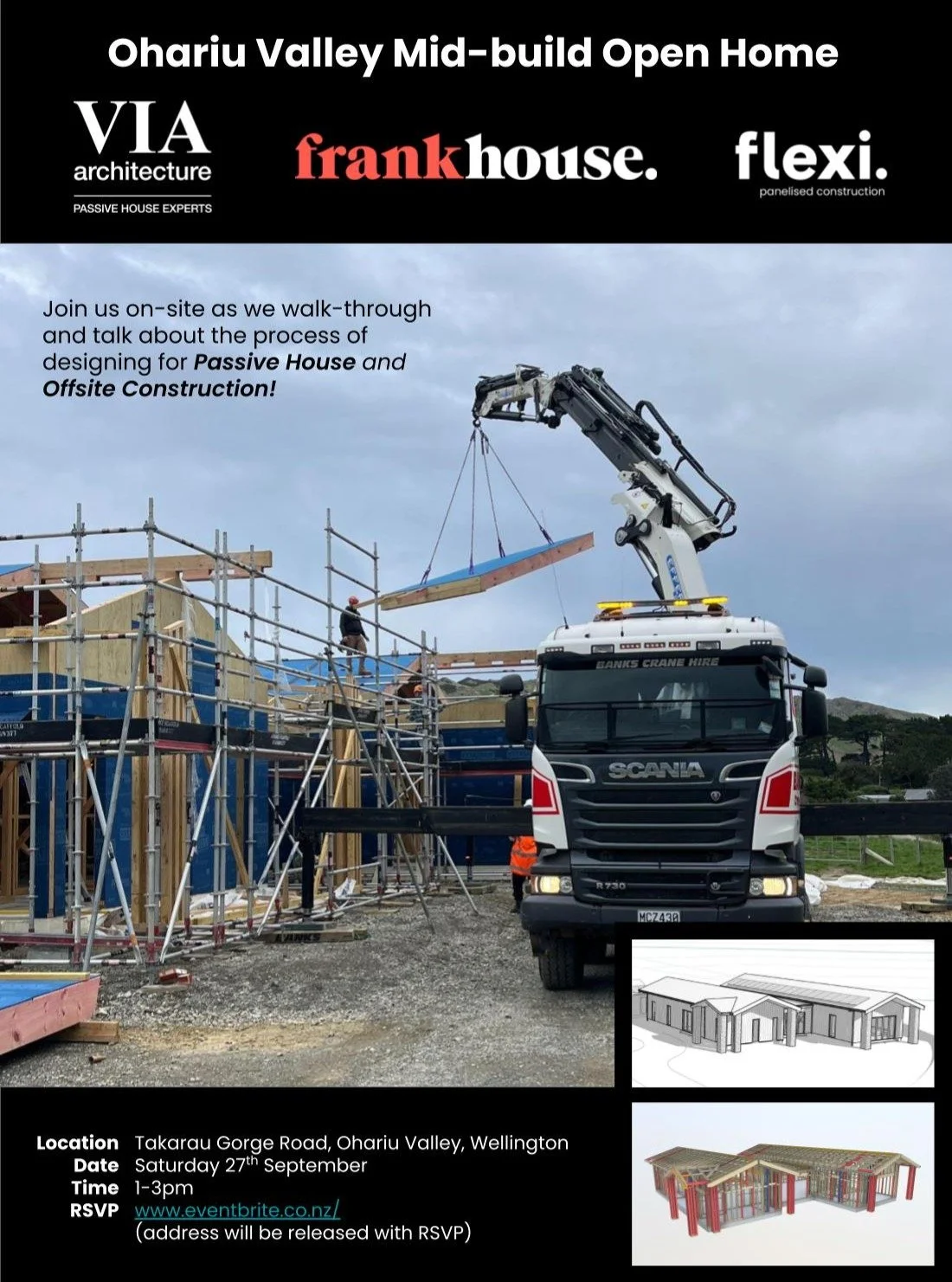 Ever wondered how to build a Passive House using Modern Methods of Construction?

Well now you can see, touch and hear how it's done.

Join us on-site for this rare opportunity as we walk-through and talk about the process of designing for Passive Ho