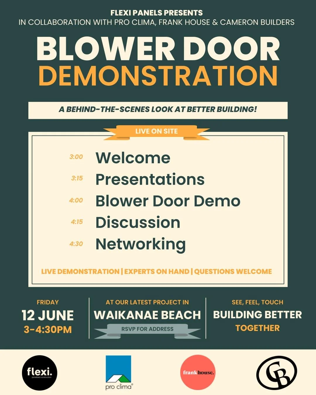 Blower Door Demonstration - Waikanae House