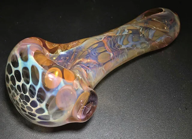 Fumed Spoon Honeycomb Pipe
