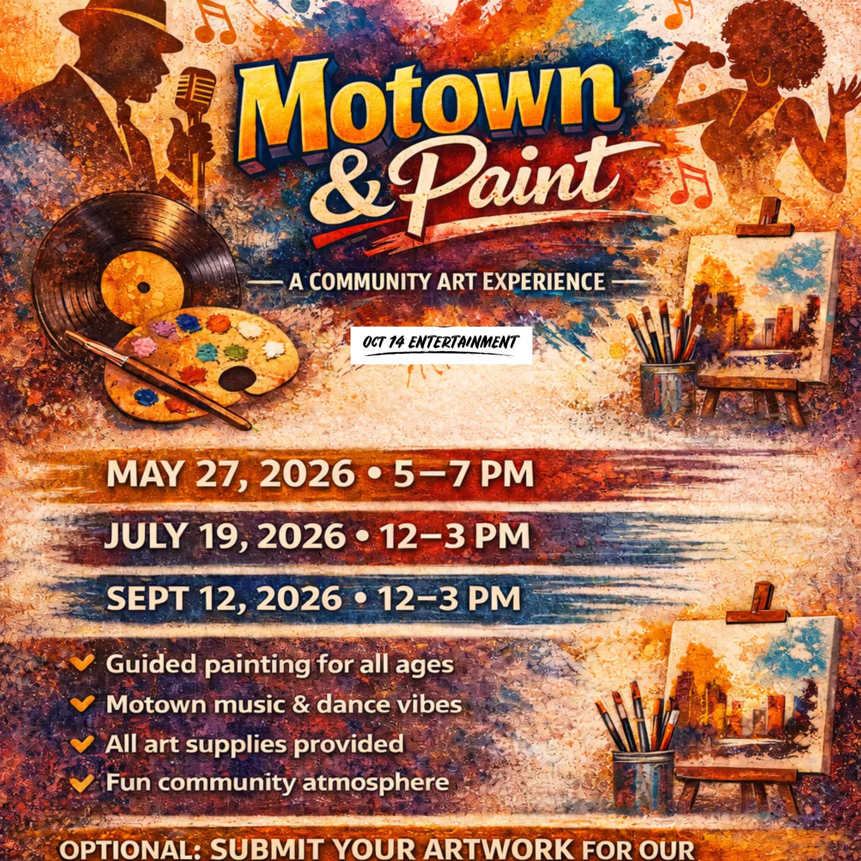 Motown & Paint – Community Art Experience Presented by OCT14 Entertainment