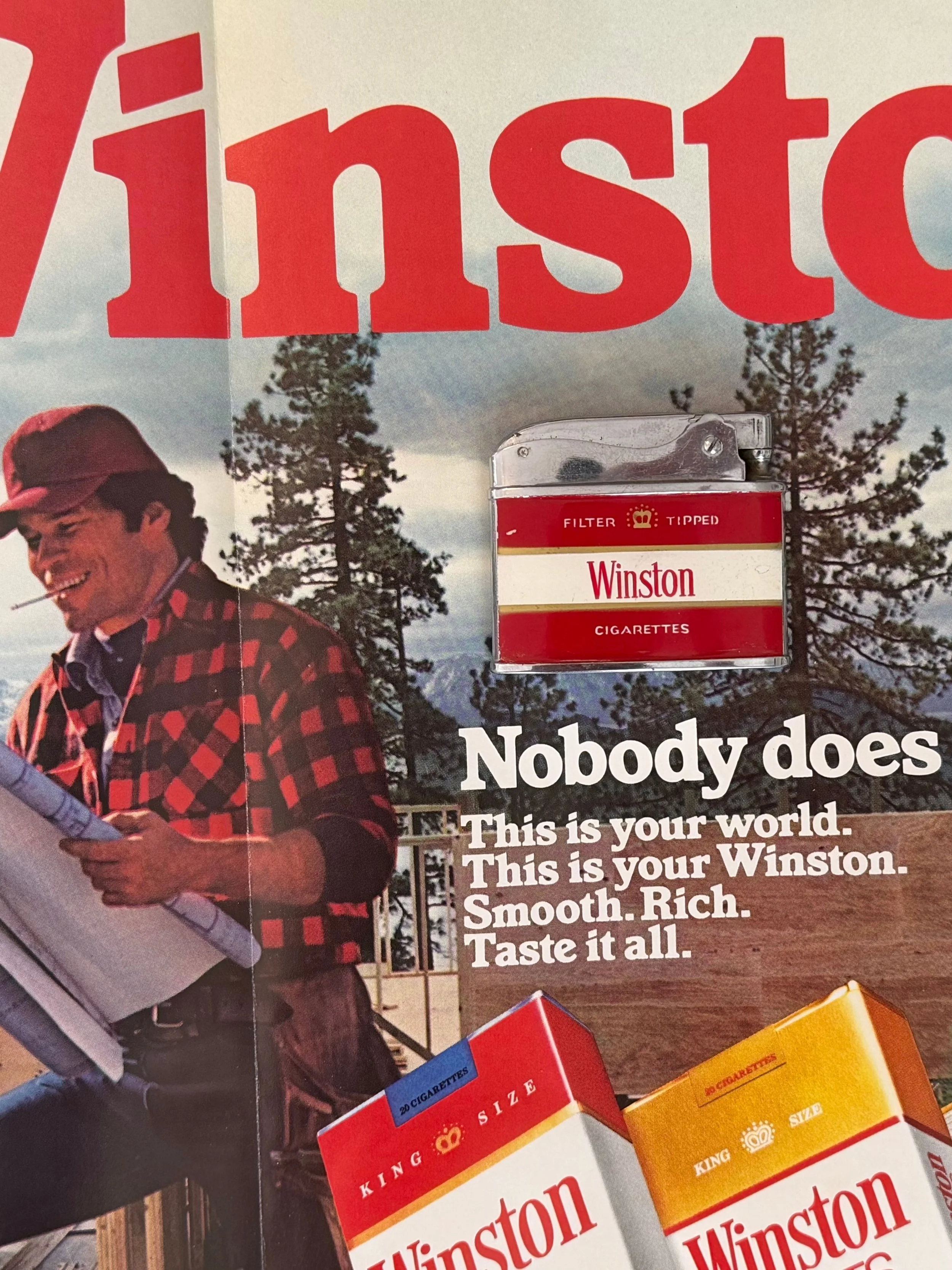 Vintage 1960s Winston Cigarette lighter