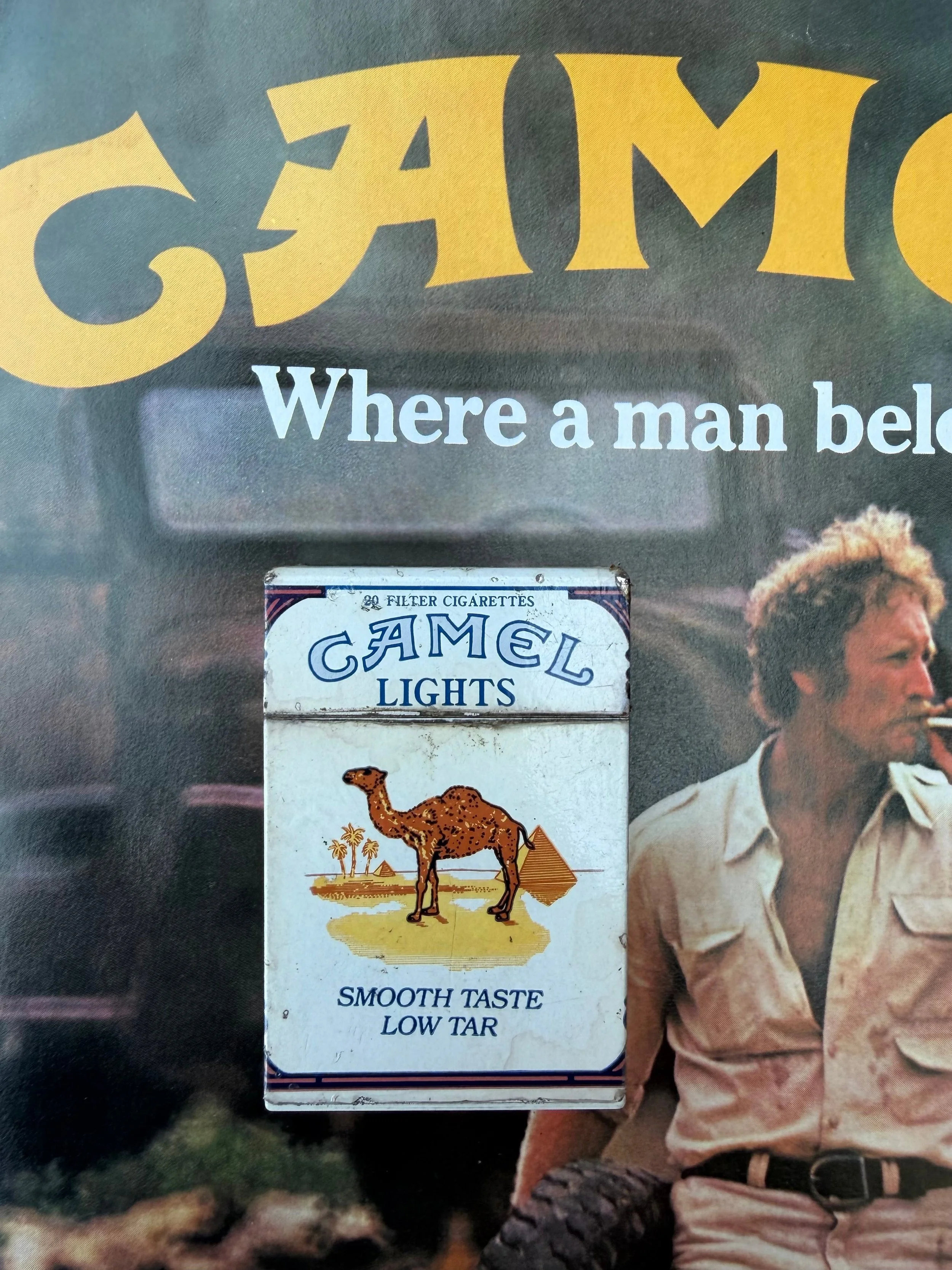 Vintage 1980s Camel Lights Cigarette Lighter