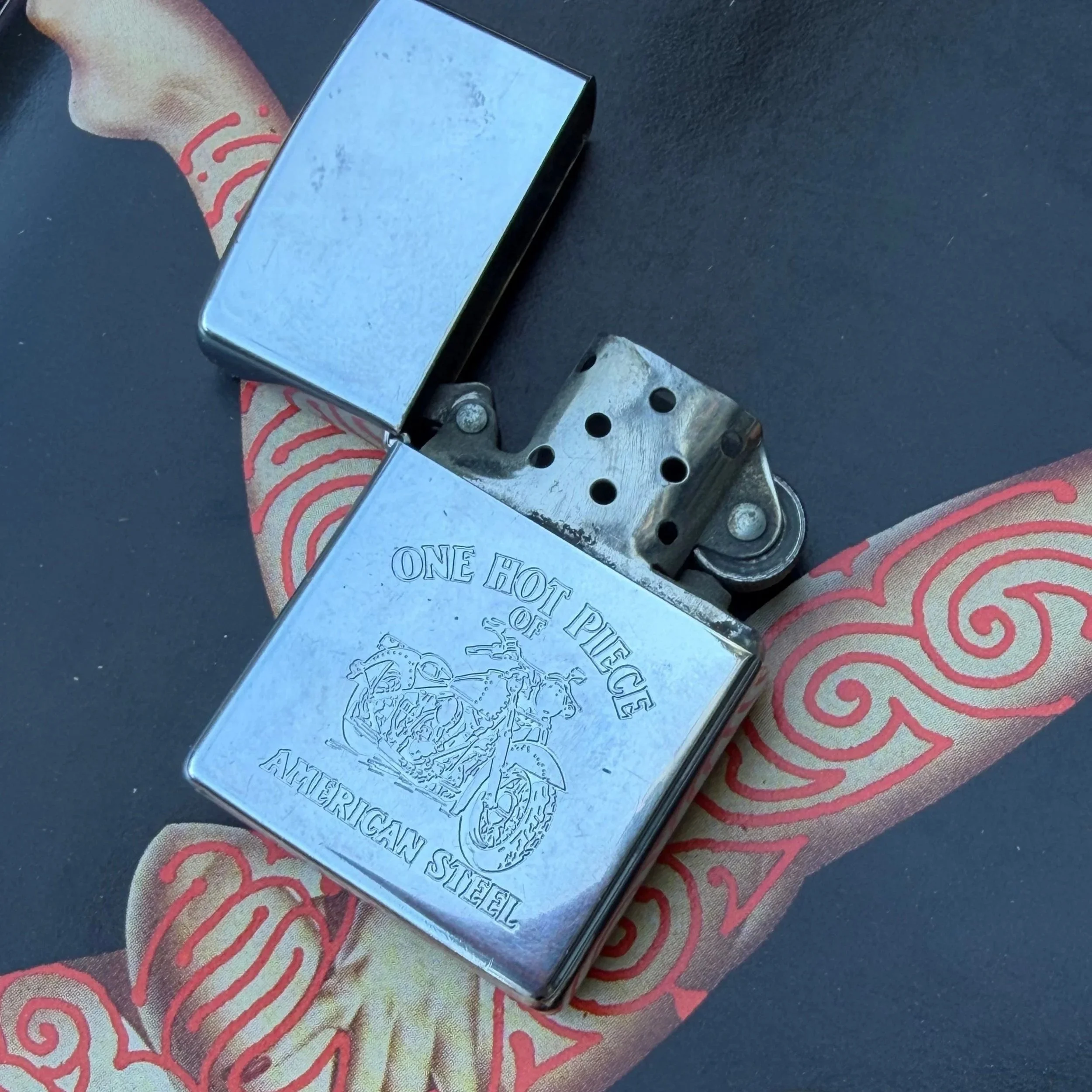 Vintage 1997 "One Hot Piece of American Steel" Zippo Lighter