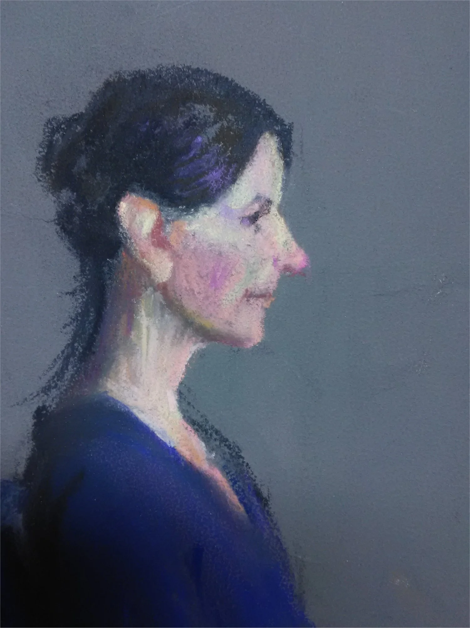 3a. DETAIL Jane Seated, profile, pastel on paper.jpg