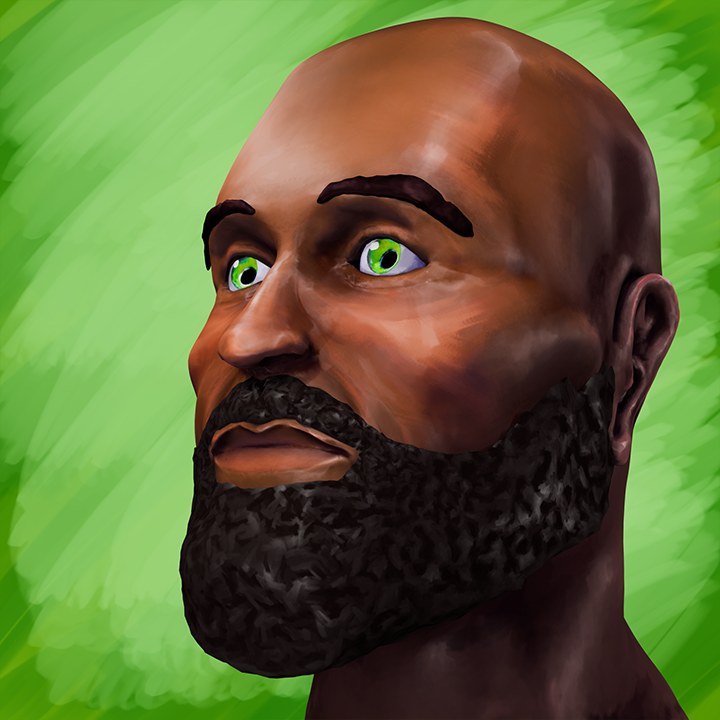 Experimental Brush Work Bearded Dude