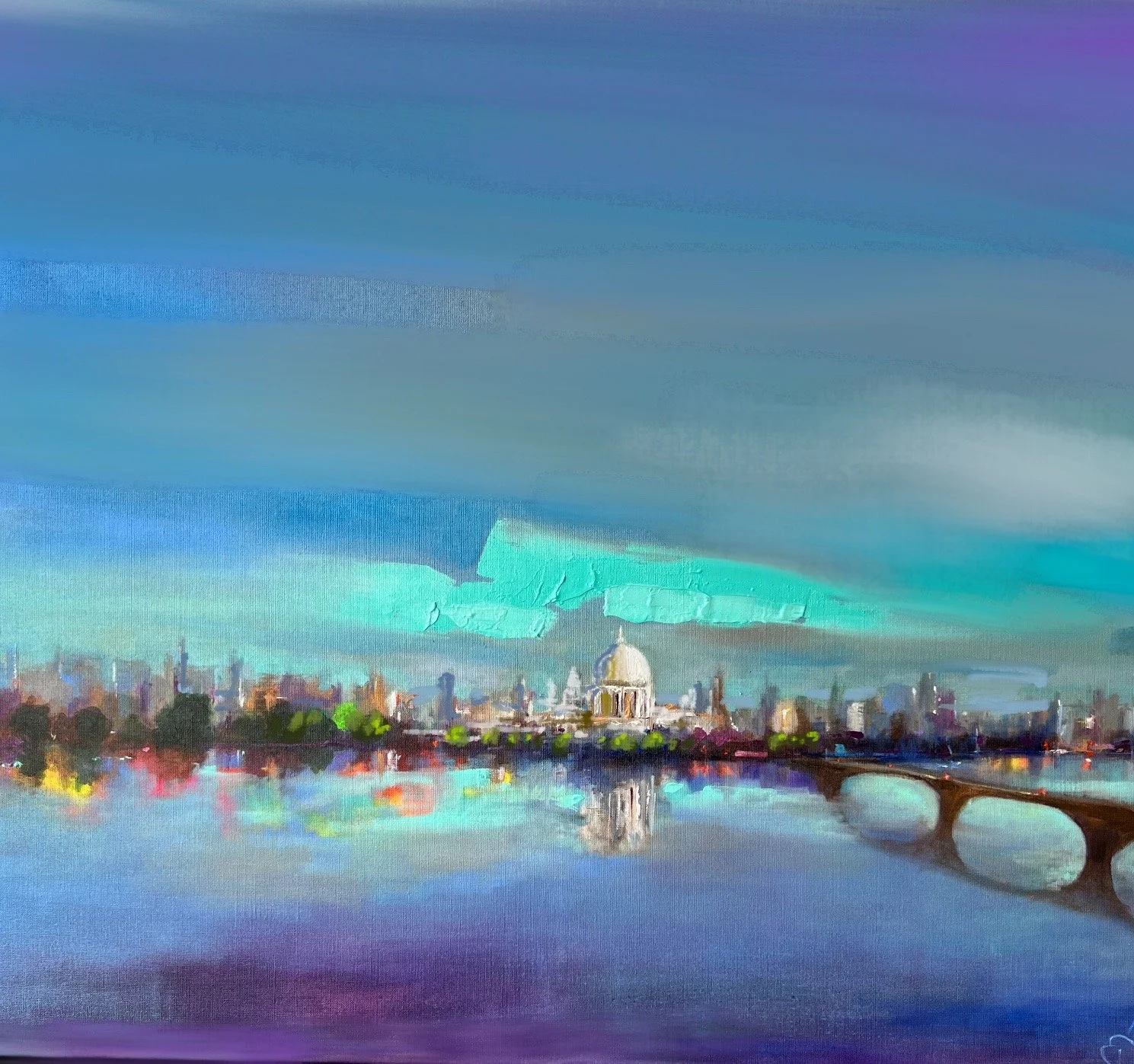 St. Paul's Under a Teal Sky. limited edition print 195.