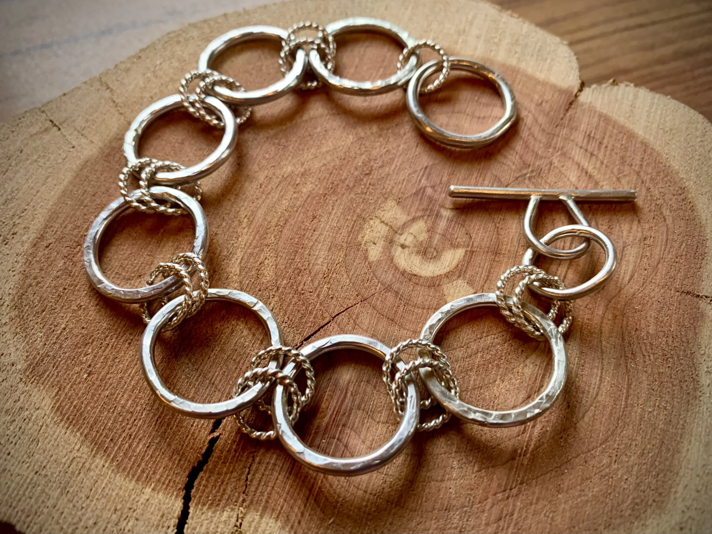 Sterling Silver Circles upon Circles Bracelet — Silver Rock & Root