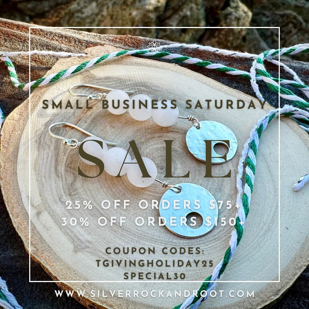 Support small businesses to is holiday season / always! 
Coupons for my website: TGIVINGHOLIDAY25 for 25% off orders of $75 or more
SPECIAL30 for 30% off orders of $150 or more 💕