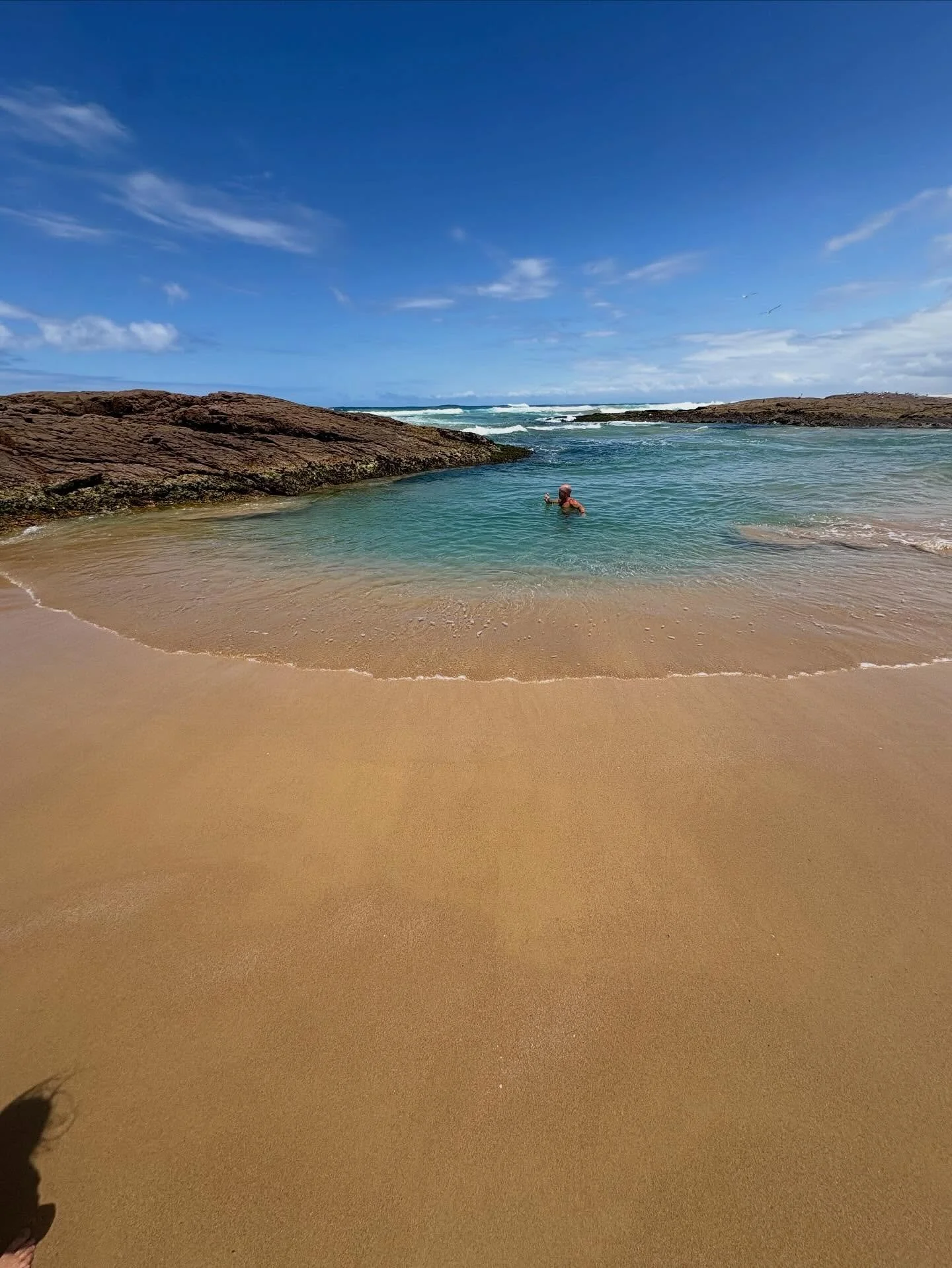 Sun is out and the water is warm at our favourite spot