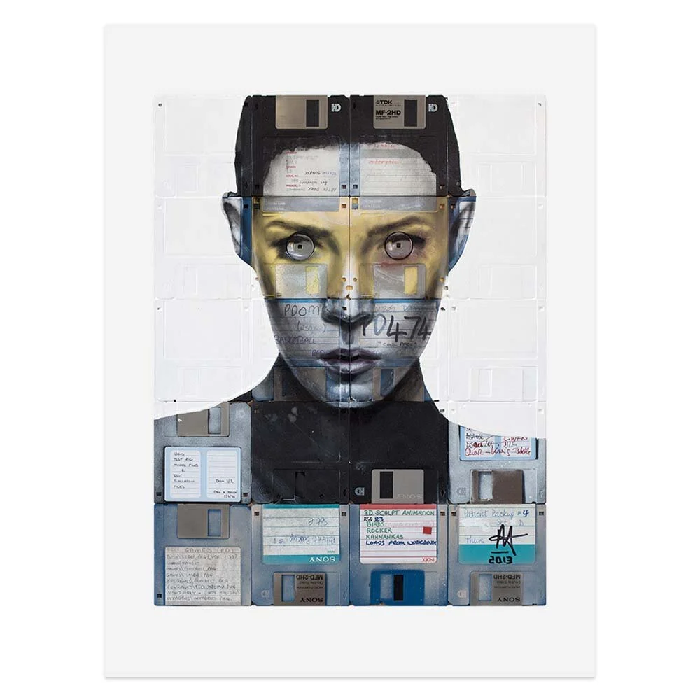 'Invader' floppy disk art
