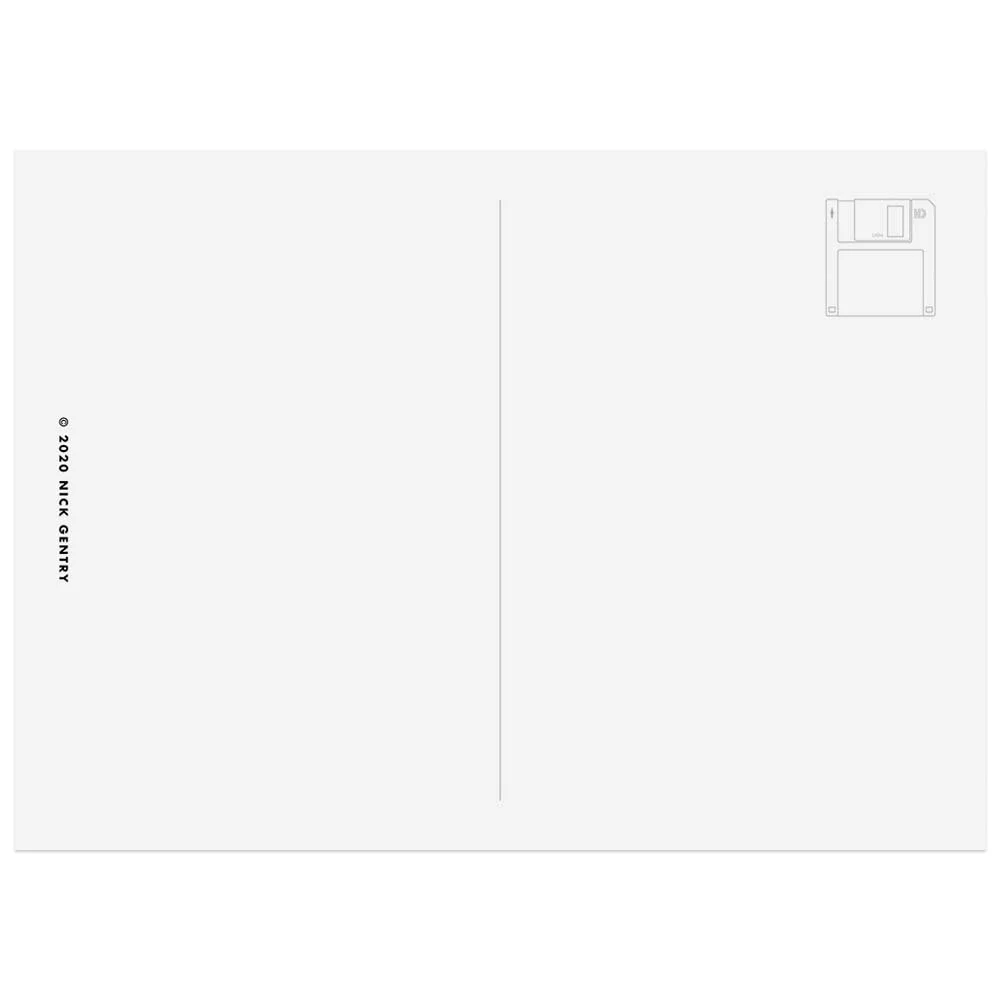 Floppy disk postcard