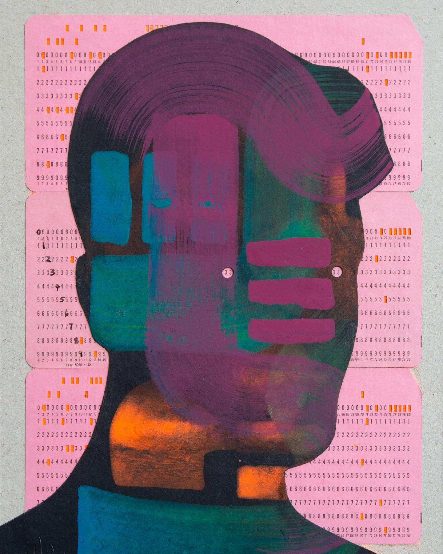 &lsquo;Mesmerised&rsquo; 2023

A data collage, coupled with instinctive mark-making. They are a playful meditation on distinct emotions. 

#collage #portraitpainting #vintagemedia #obsolete #nickgentry #nickgentryart