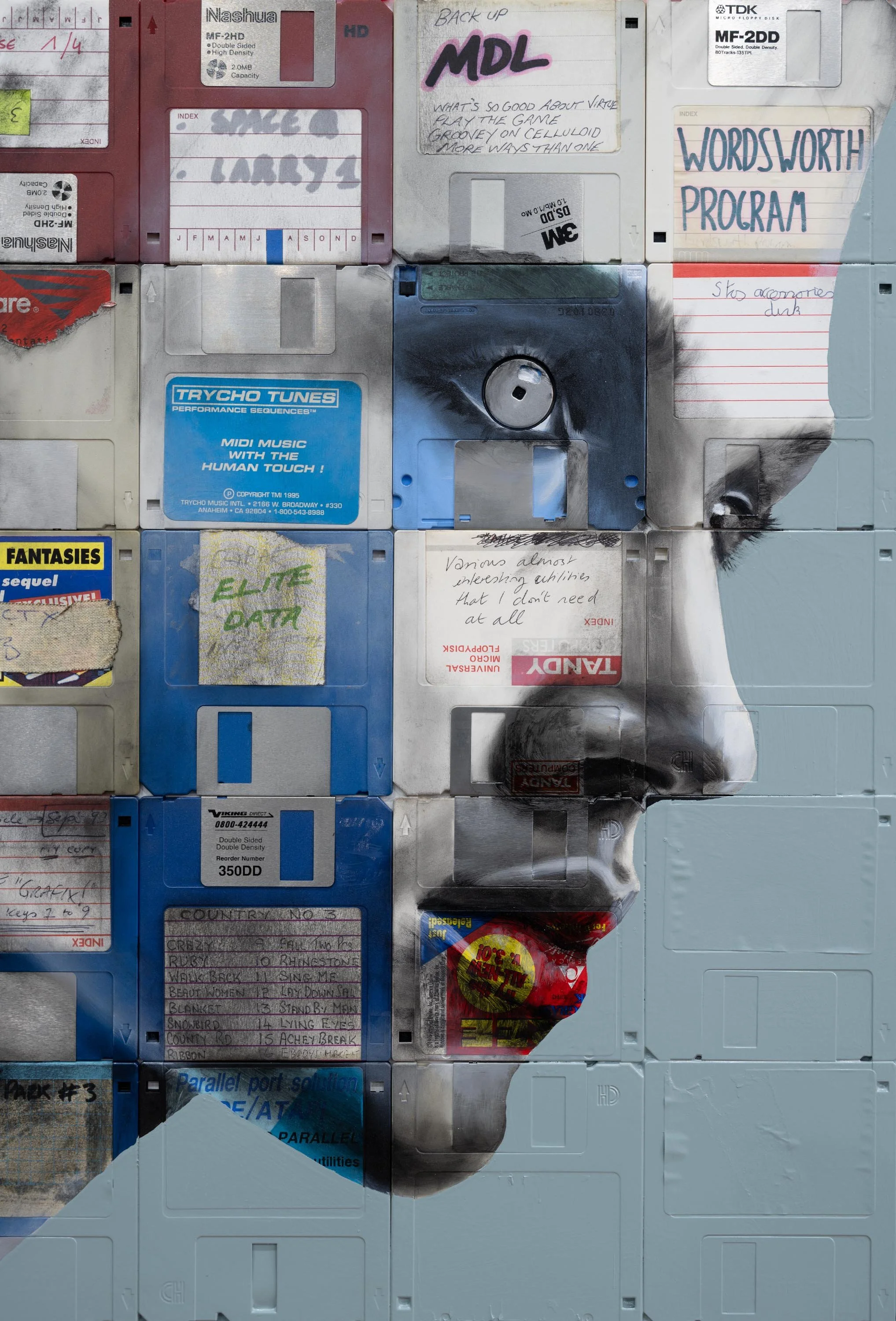 Detail of floppy disk art