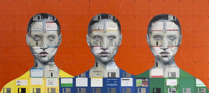 'Multiple' floppy disk art