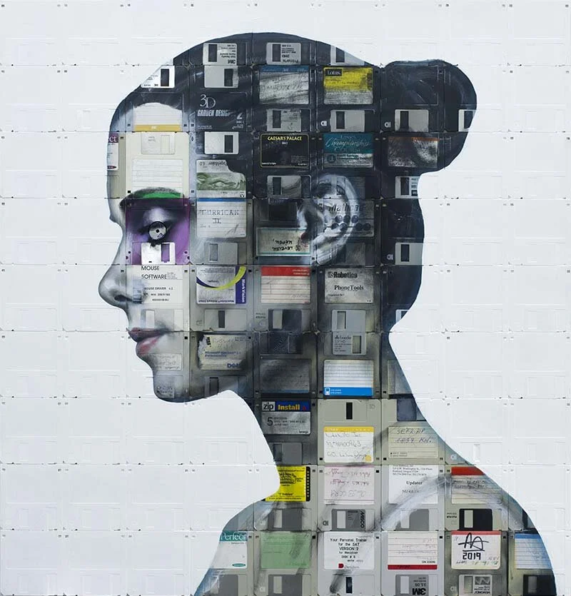 'Profile Number 18' floppy disk art