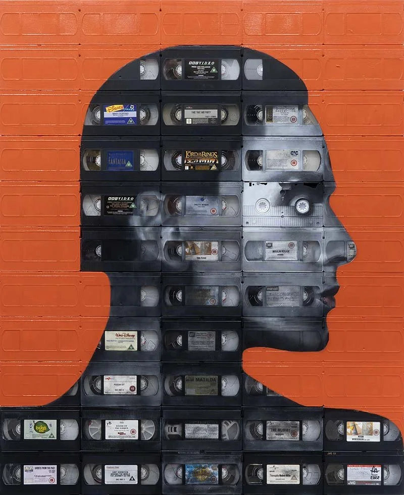 'Fallen Figure' VHS cassette tape portrait