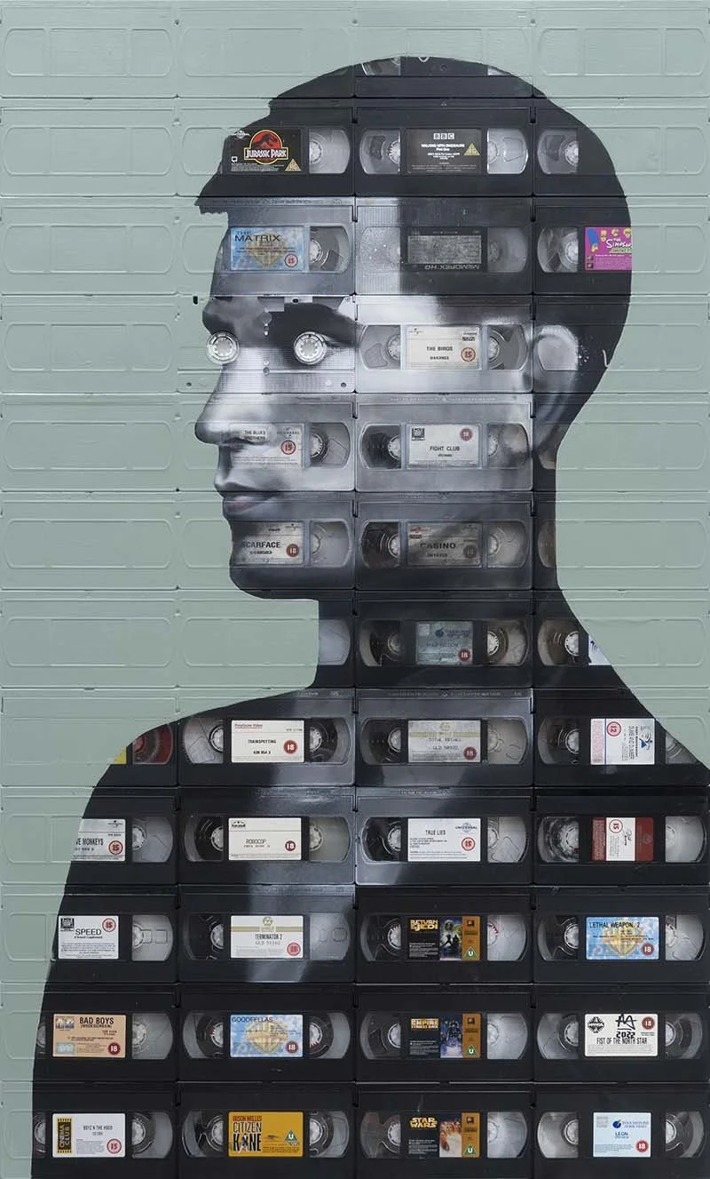 'Candidate A' VHS cassette tape portrait