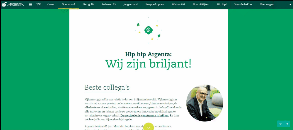 Coördinatie en eindredactie intern magazine AhZo! (Argenta)