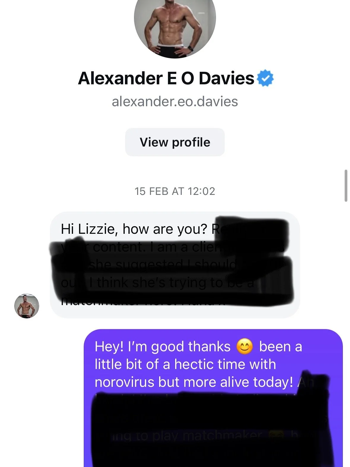 6 months ago a little message popped into my DM’s, connected through a mutual ‘friend’ , little did I know where it was going to take me 🥹❤️ 
Thank you @alexander.eo.davies for being my rock, believing in me and making me the happ