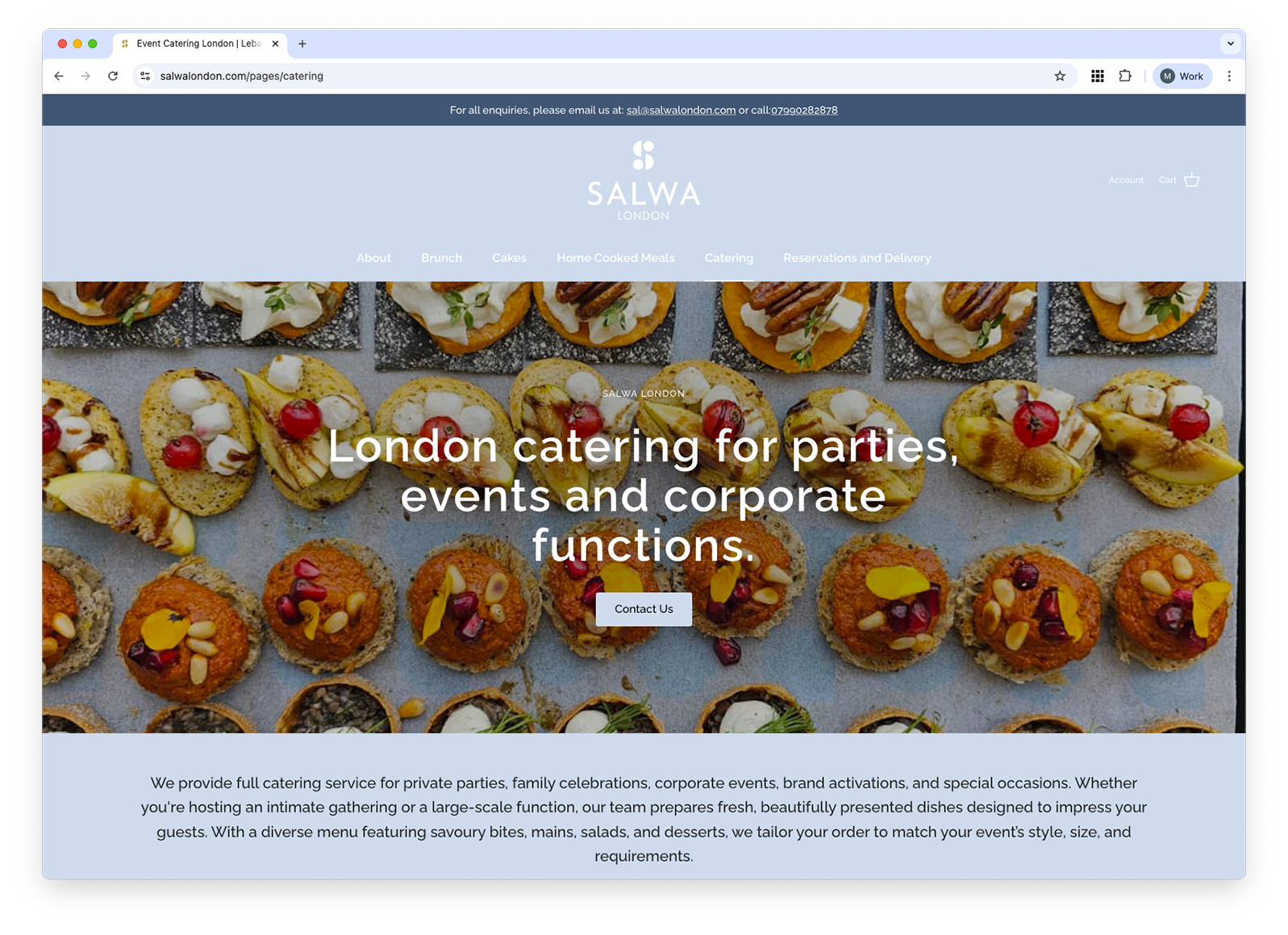 Salwa London | Website