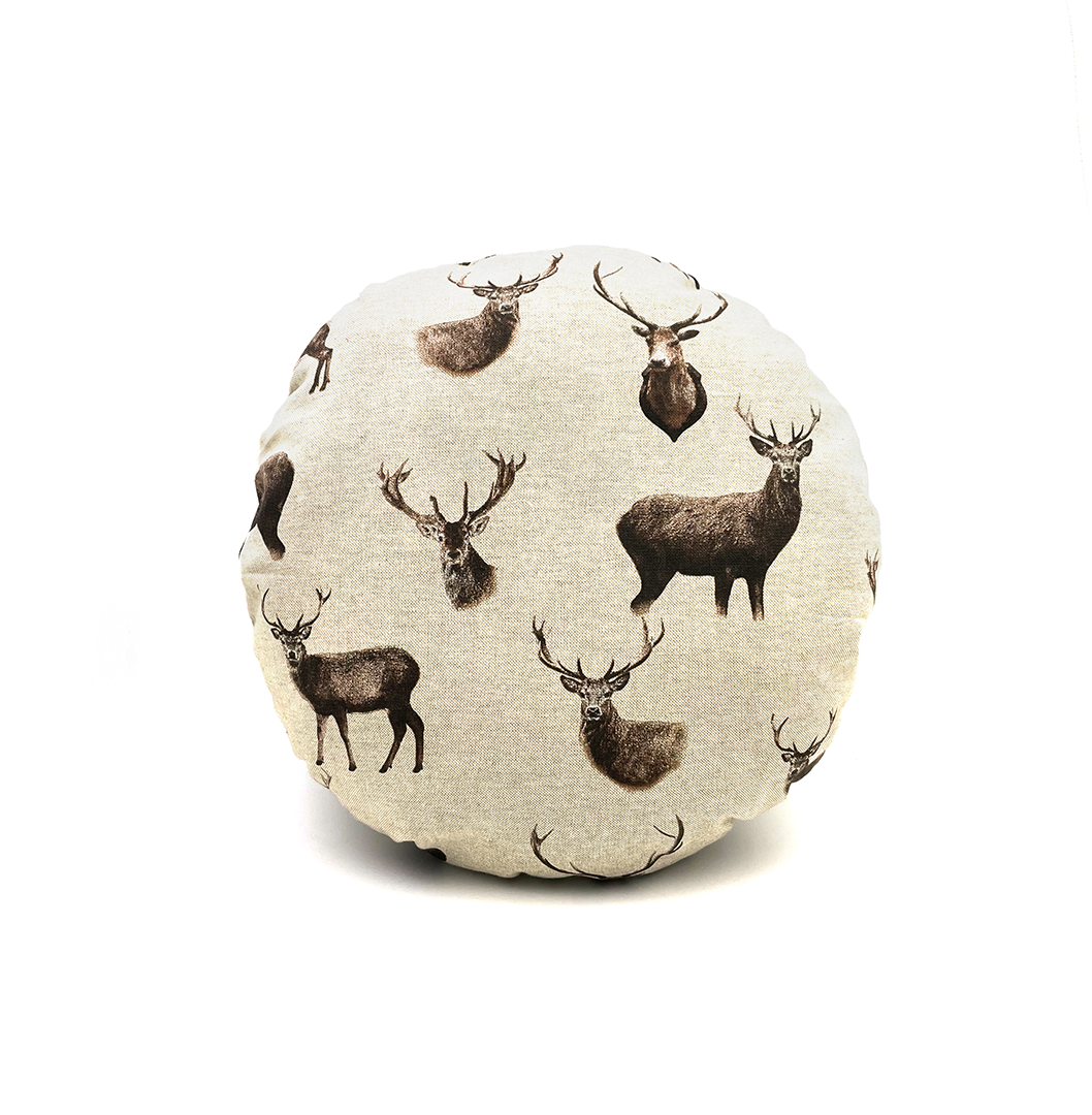 Stag Cushion (Round)