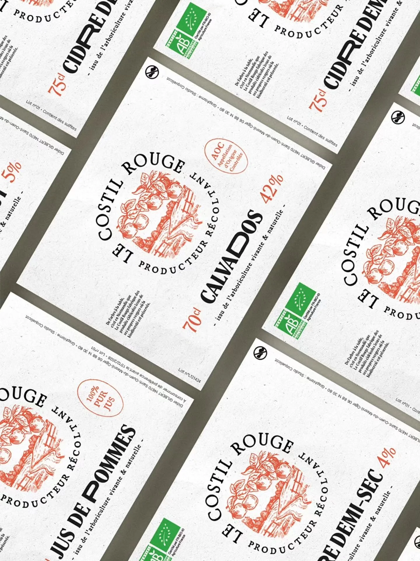 Nouvelles &eacute;tiquettes 🍎

Au-del&agrave; de l'histoire du logo vu pr&eacute;c&eacute;demment, j'ai choisi un style illustr&eacute; et po&eacute;tique qui contraste avec une typographie singuli&egrave;re pour habiller l'&eacute;tiquette ! L'&eac