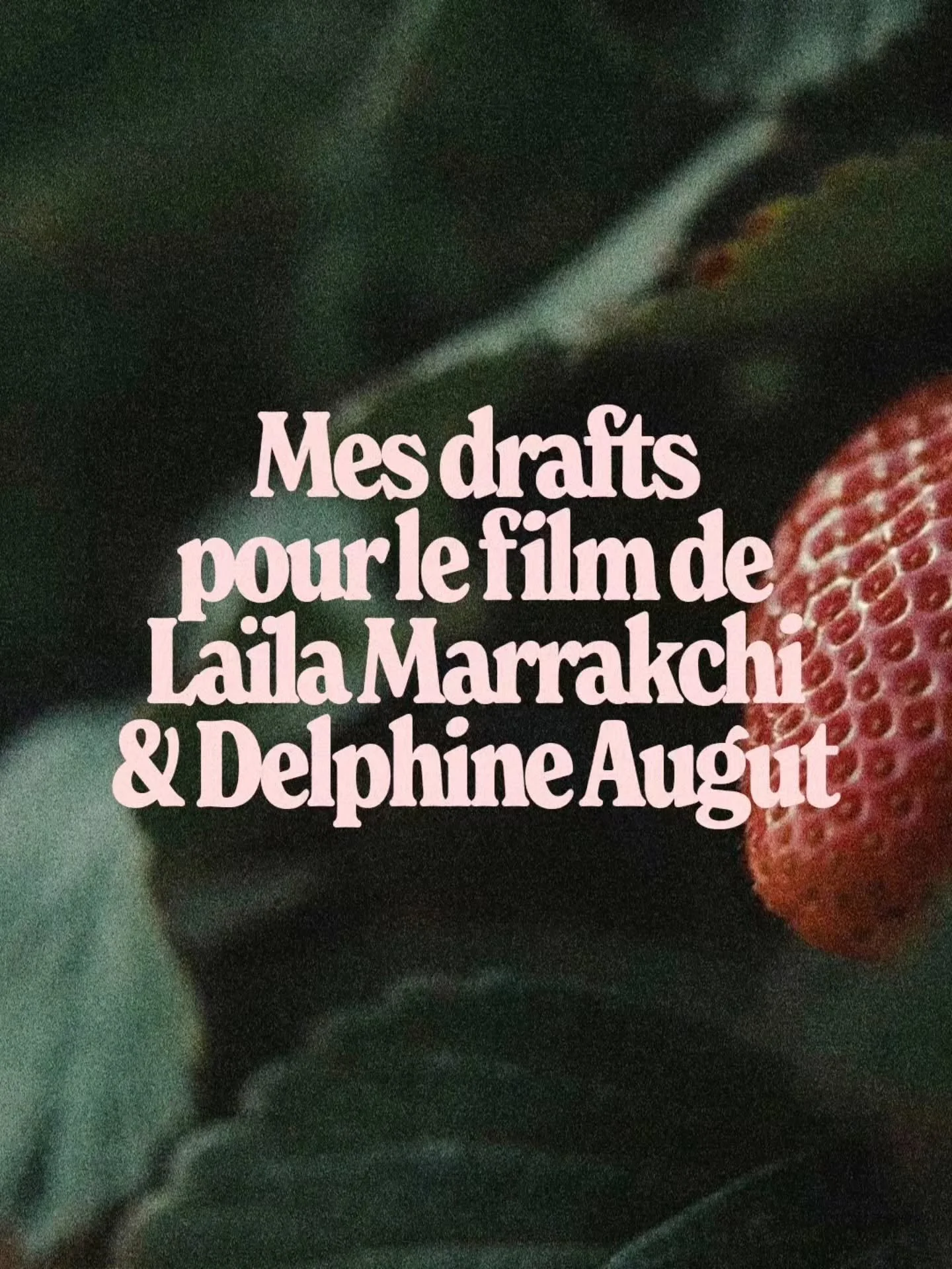 / NON RETENUE /

Fin 2025, j&rsquo;ai r&eacute;pondu &agrave; un appel d&rsquo;offre pour cr&eacute;er l&rsquo;identit&eacute; visuelle de La Mas Dulce, prochain film de La&iuml;la Marrakchi, cin&eacute;aste et r&eacute;alisatrice (Rock the Casbah, p