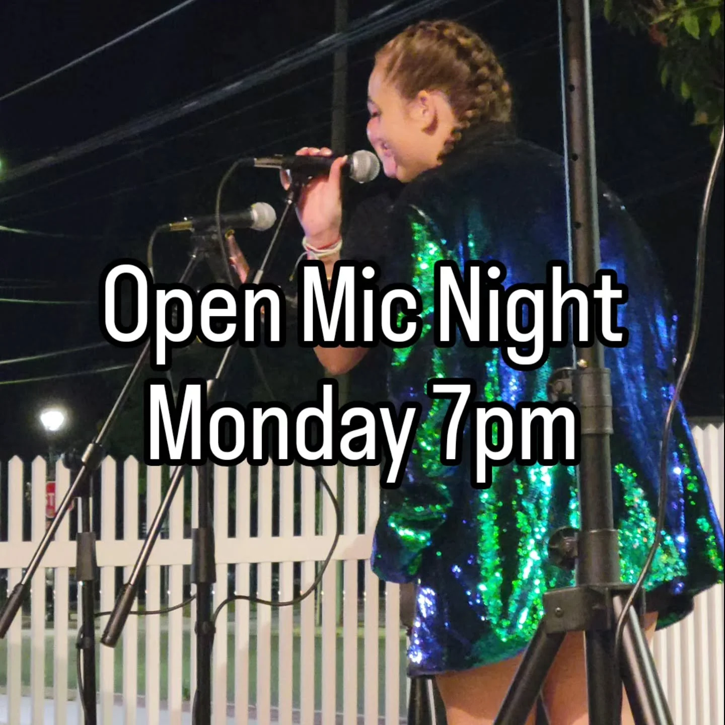 Monday: Open Mic Night is Back on the patio @mickeys_ice_cream at 7pm

Sign-up at the event for your chance to perform a family-friendly song of your choice. 

Share &amp; invite your fans, family, &amp; friends who will cheer you on! 

Shop Open All