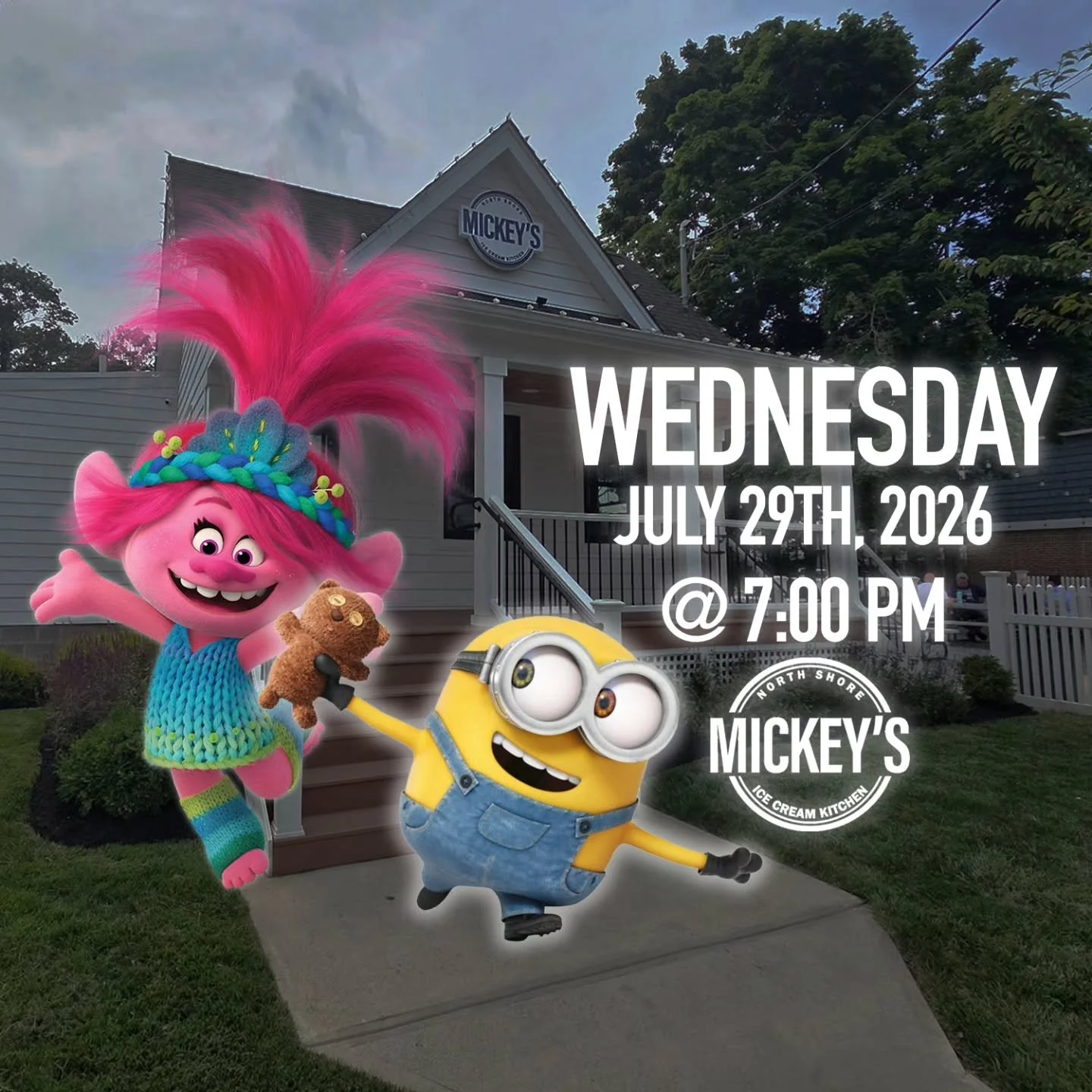 Tomorrow: 7pm on the patio @mickeys_ice_cream