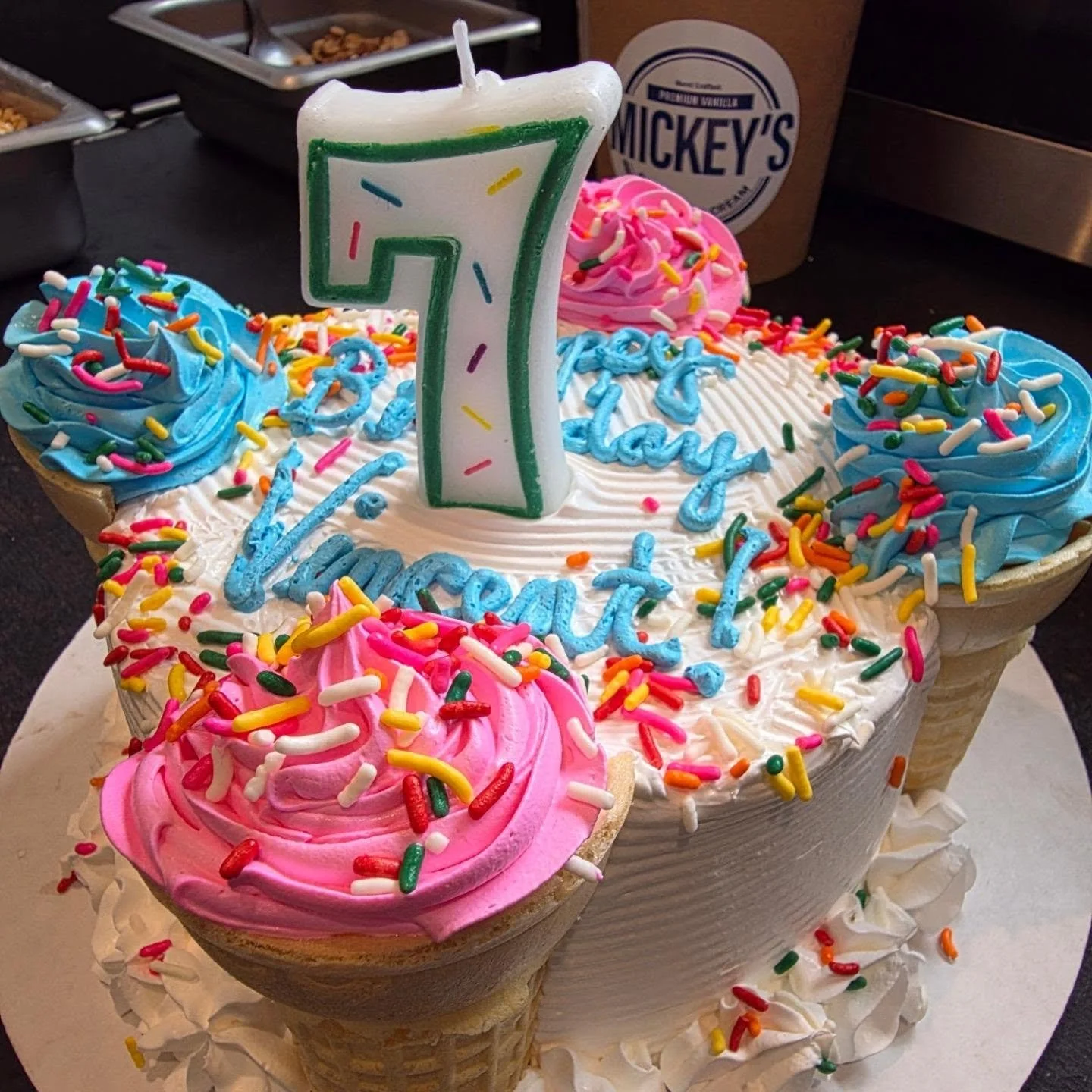 Your seventh cake is always FREE with @mickeys_ice_cream Rewards...

...birthdays, anniversaries, first goals, &amp; every moment worth celebrating together with icecream.

Custom ice cream cakes available in just 3 days &amp; ready-to-go cakes avail