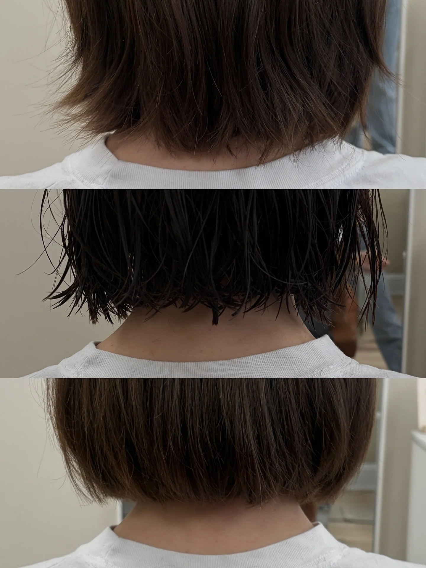 3 stages of bob refresh ✂️

.

#bob #bobhaircut #haircutting #beforeandafter #haircuttransformation