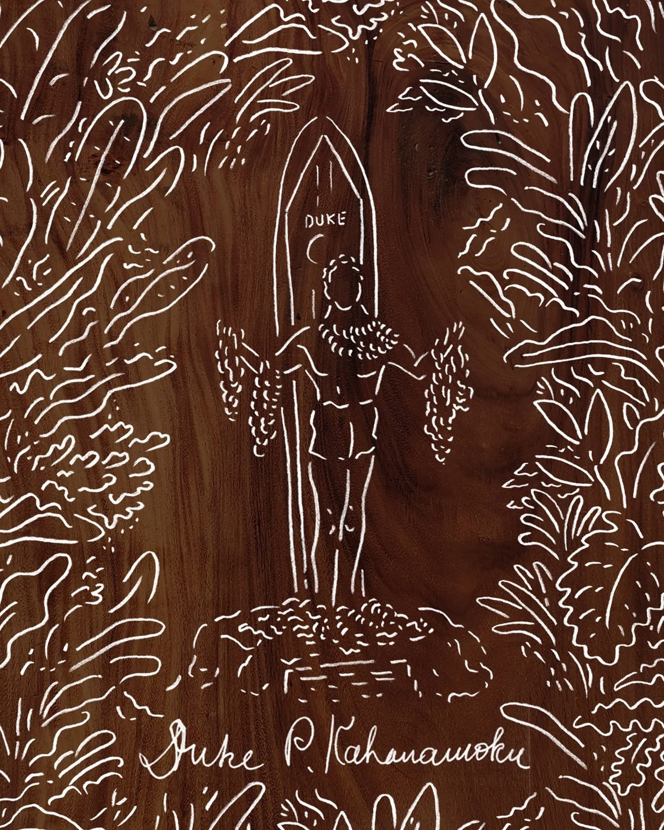 In honor of Duke Kahanamoku&rsquo;s birthday month we wanted to share an illustration we commissioned from artist @liam__stevens__ for @kaimanabeach 

Legend.