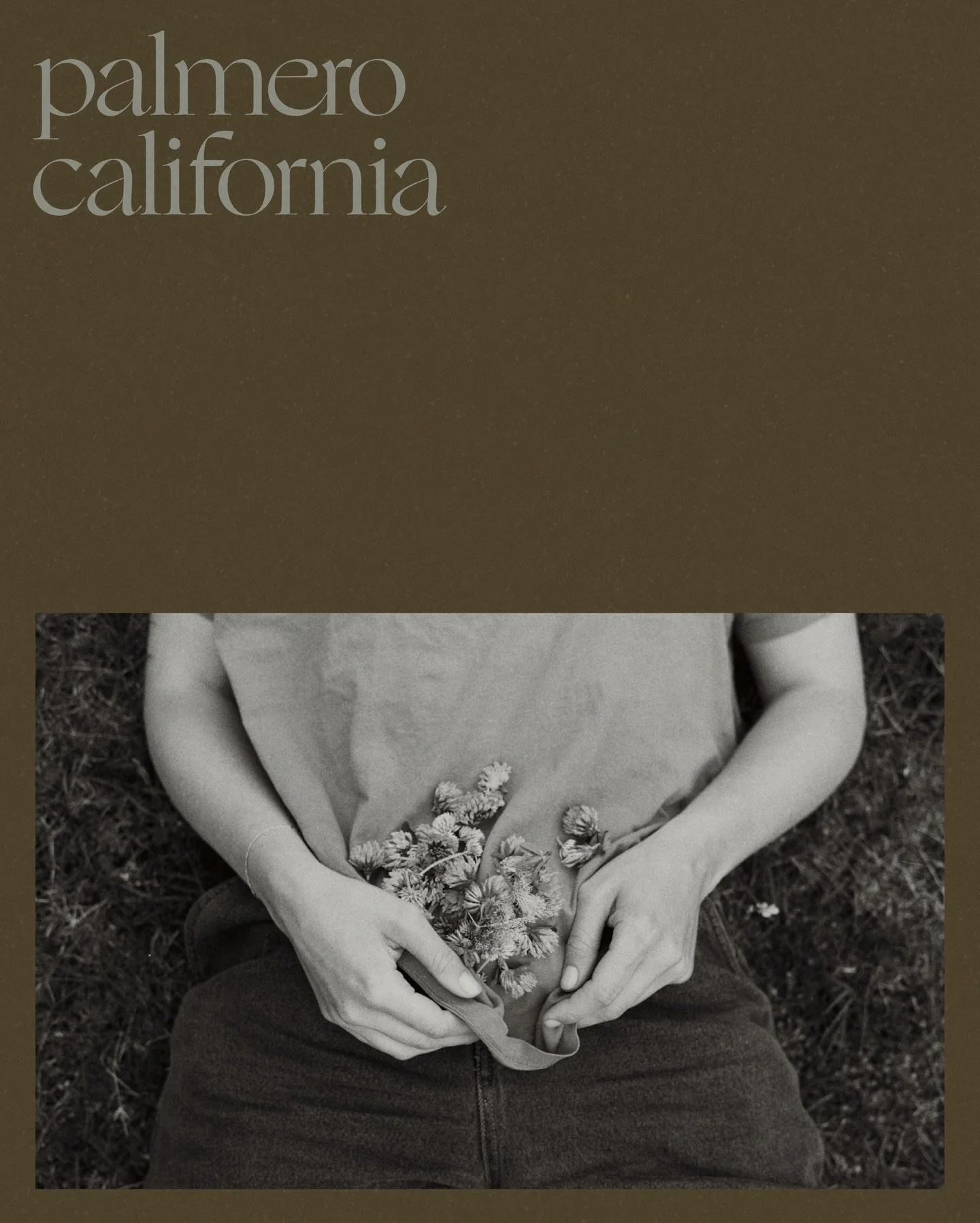 Identity design for Palmero California. Everywhere resortwear hand-dyed, loomed and crafted in California.