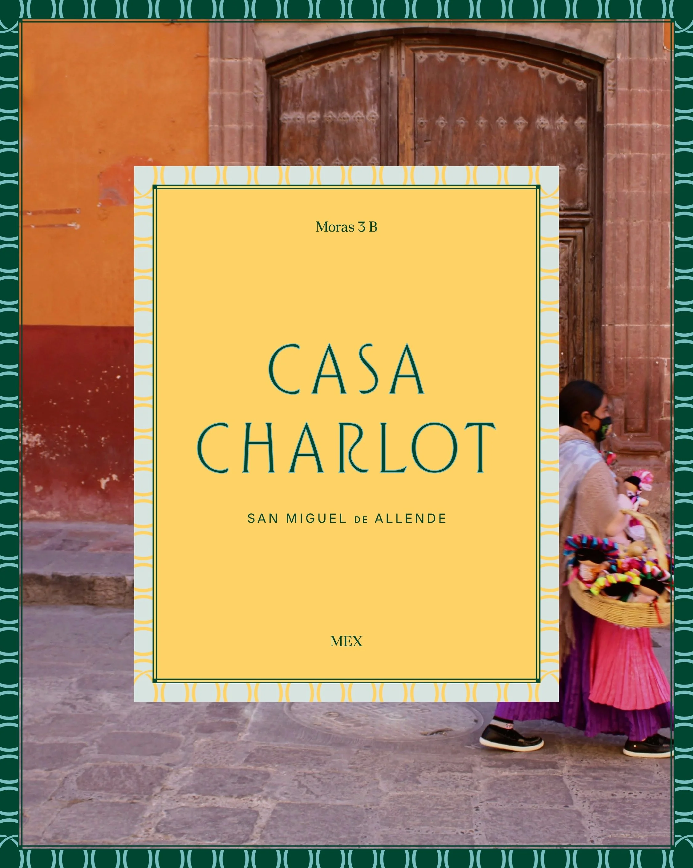 New brand identity with custom lettering for Casa Charlot, a private residence renovated for small group bookings in San Miguel de Allende, Mexico. 

The property is lush and luxurious with hints of deco influence found across SMdA which inspired the