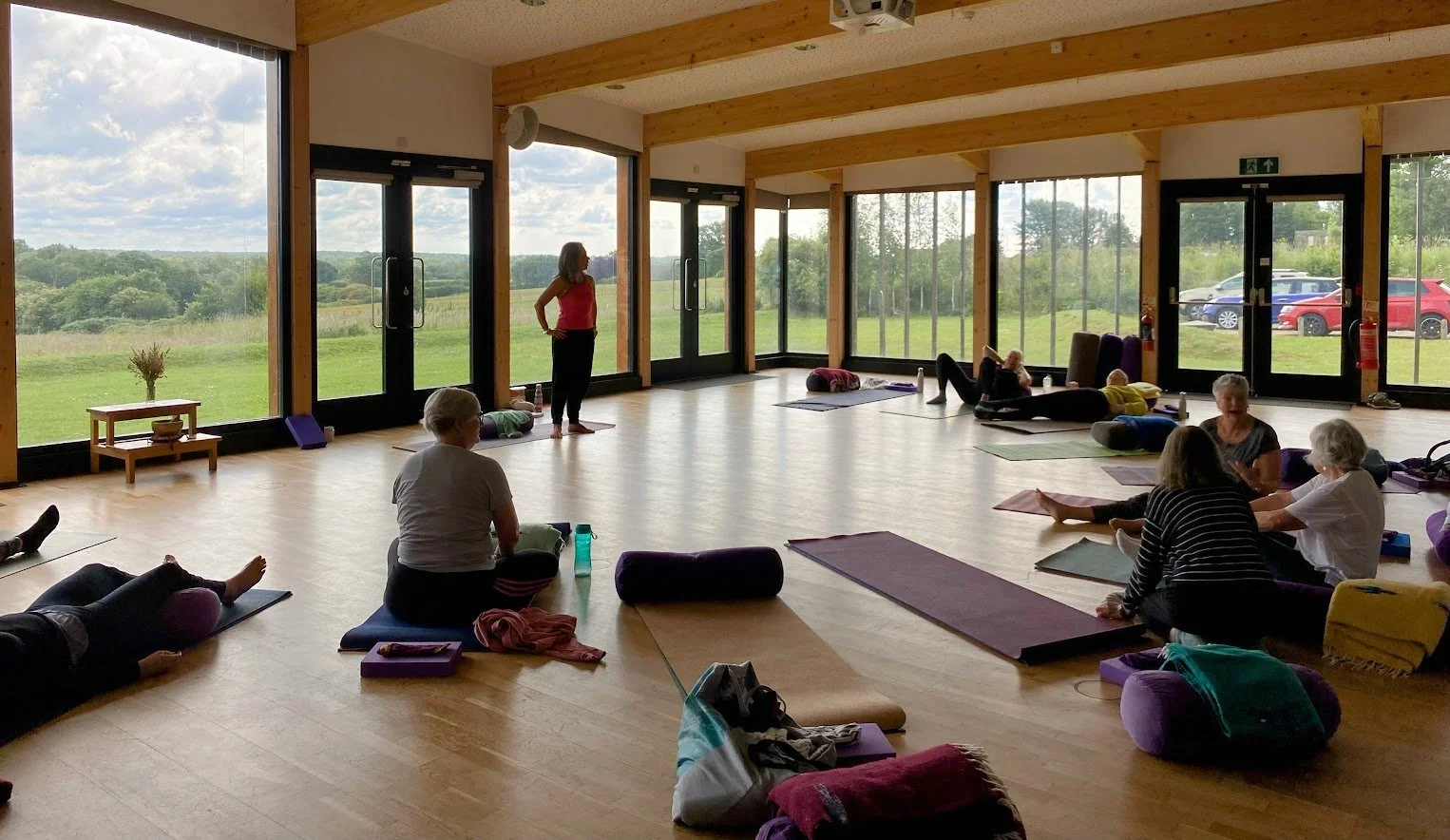 yoga in spacious barcombe hall
