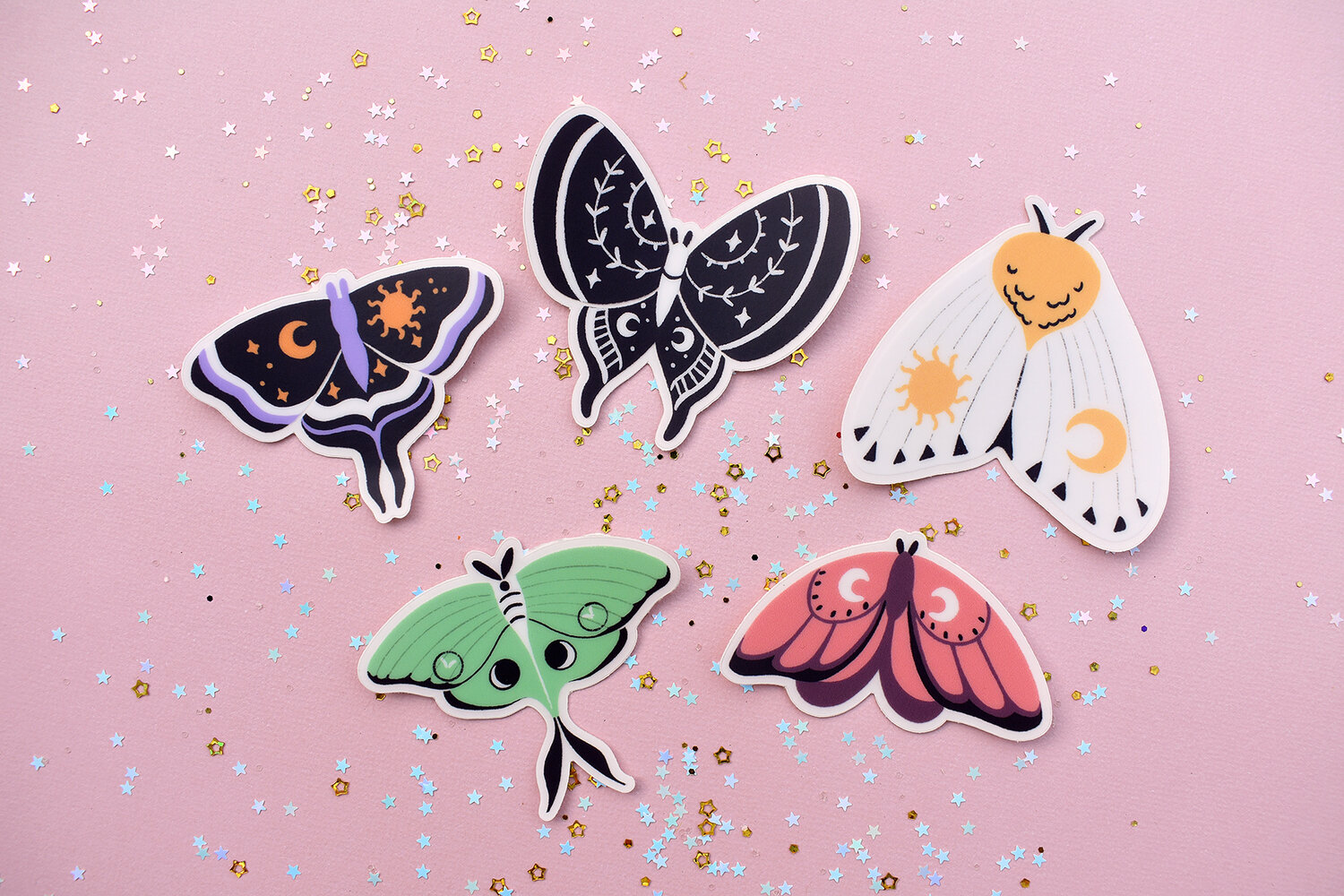 Vintage Moth Stickers – Cherry Moon Factory