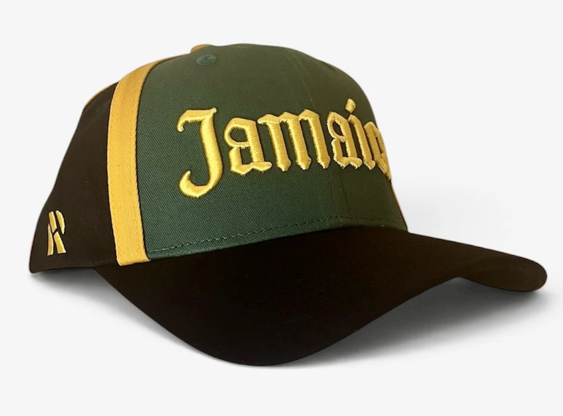Jamaica Flag OG Eazy Green Black Gold Curved Peak Cap Men Women Snap Back