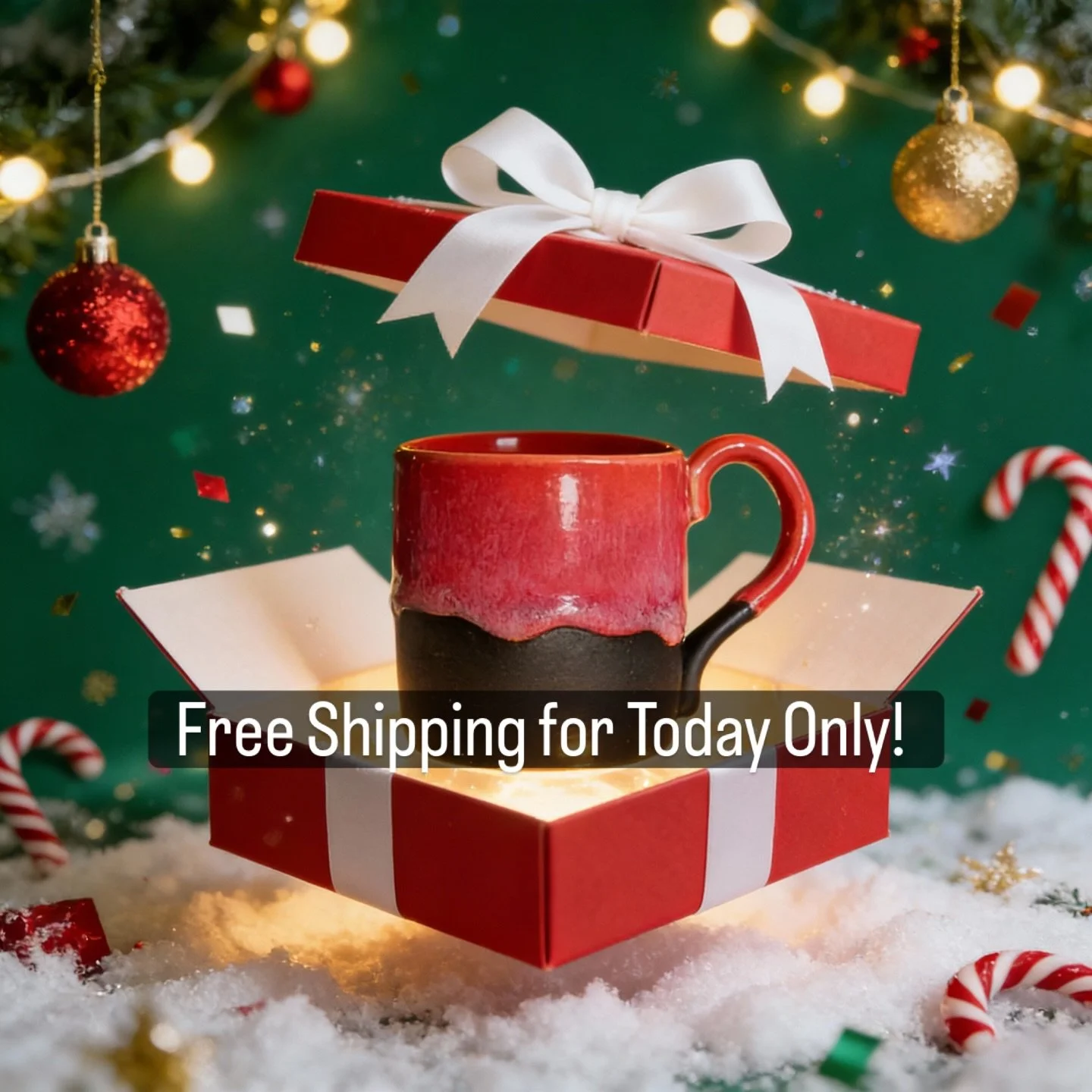 Free Shipping until 6pm tonight with code Merry Xmas. 

You can still use DEC10 to receive 10% off everything. 

Enough said! 😂.