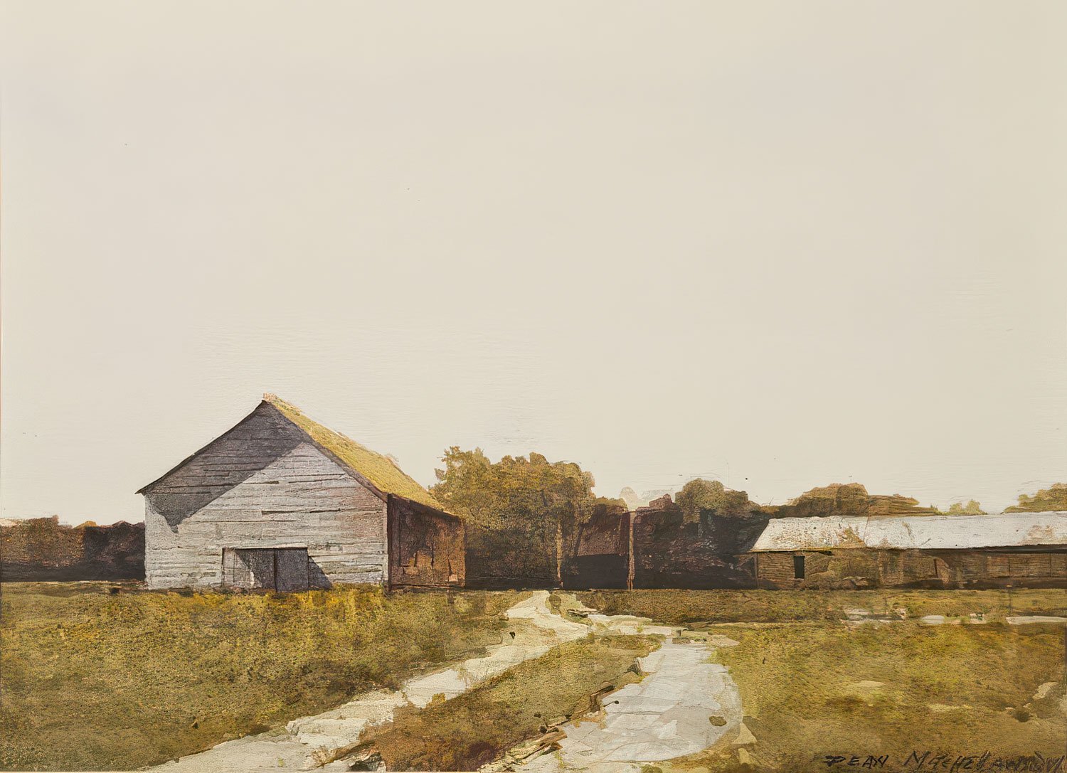  QUINCY'S DIRT ROAD  (7½" x 10"; 16½" x 19" framed)
 Watercolor. 2004.