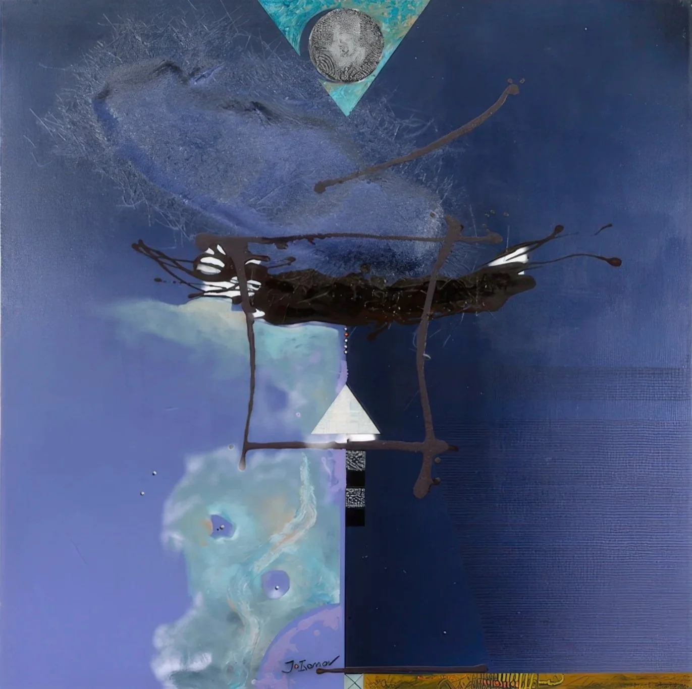  Omen I  36" x 36"   Mixed media on canvas