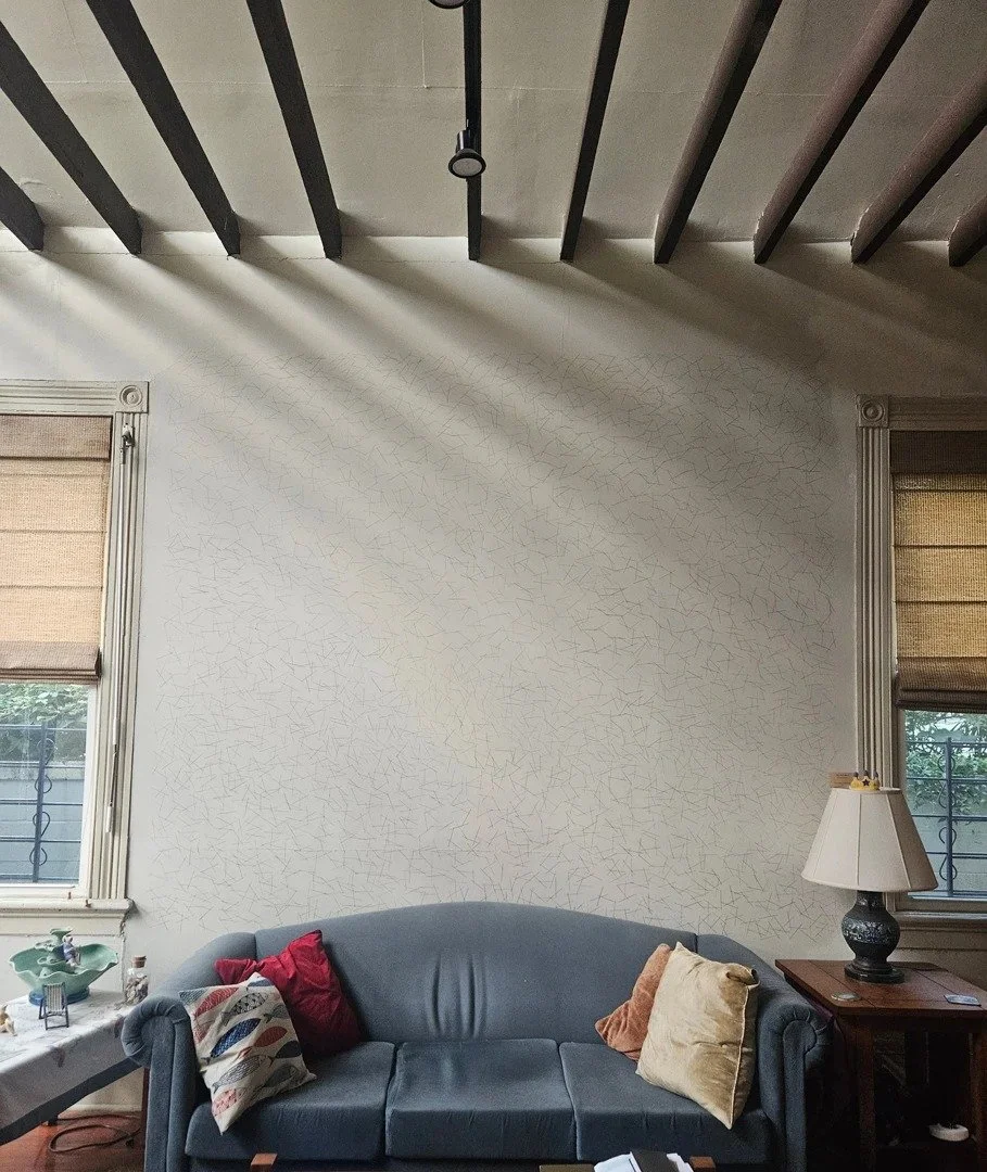 𝗛𝗮𝗽𝗽𝘆 𝟯𝟬𝘁𝗵 𝘁𝗼 𝘁𝗵𝗲 𝗪𝗮𝗹𝗹 𝗪𝗶𝗱𝗲 𝗪𝗲𝗯 #𝟭 It was a treat to visit this Sol LeWitt-inspired wall painting, which resides in an historic shotgun home around the corner from the gallery. 👇 @jillianmacfineart @magazinestreet