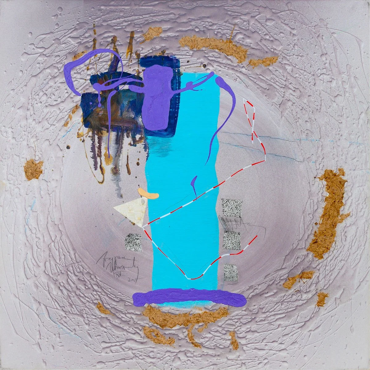  Omen III  36" x 36"   Mixed media on canvas