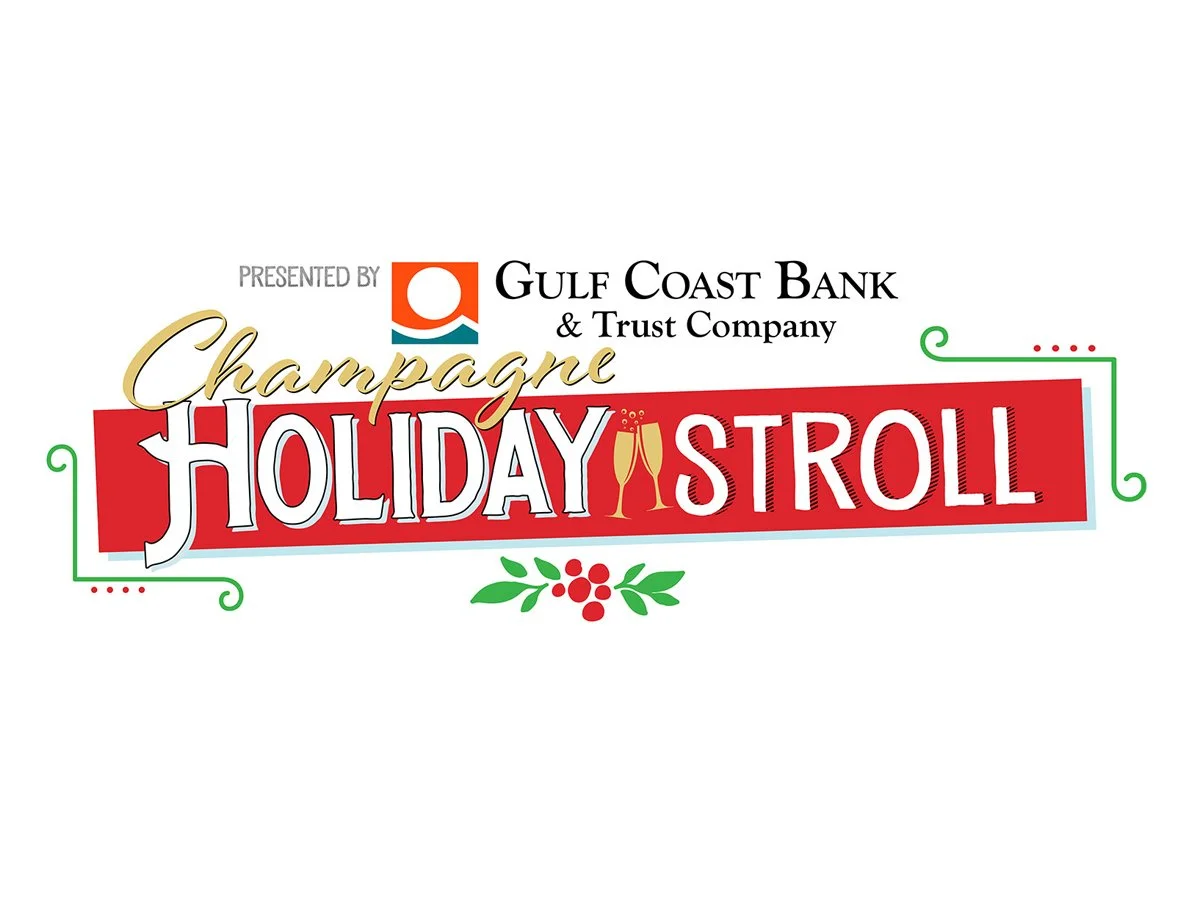 Champagne Holiday Stroll on Magazine Street sponsored by Gulf Coast Bank