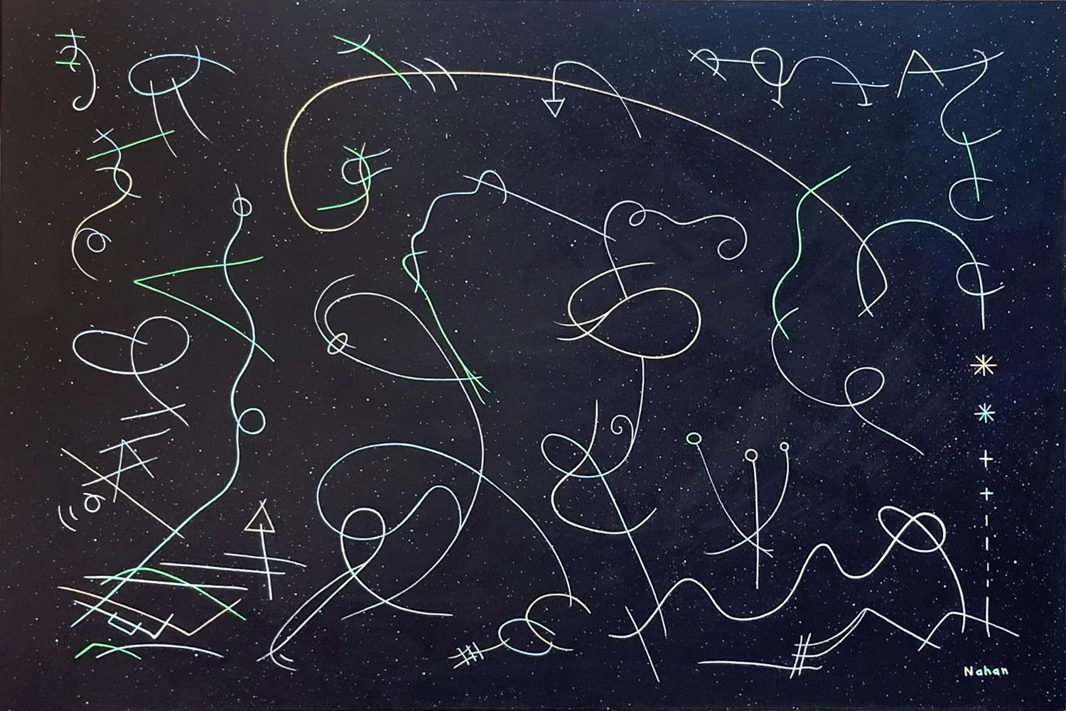  LINEAR LUMINOSITIES  (24" x 36") Acrylic on panel. 