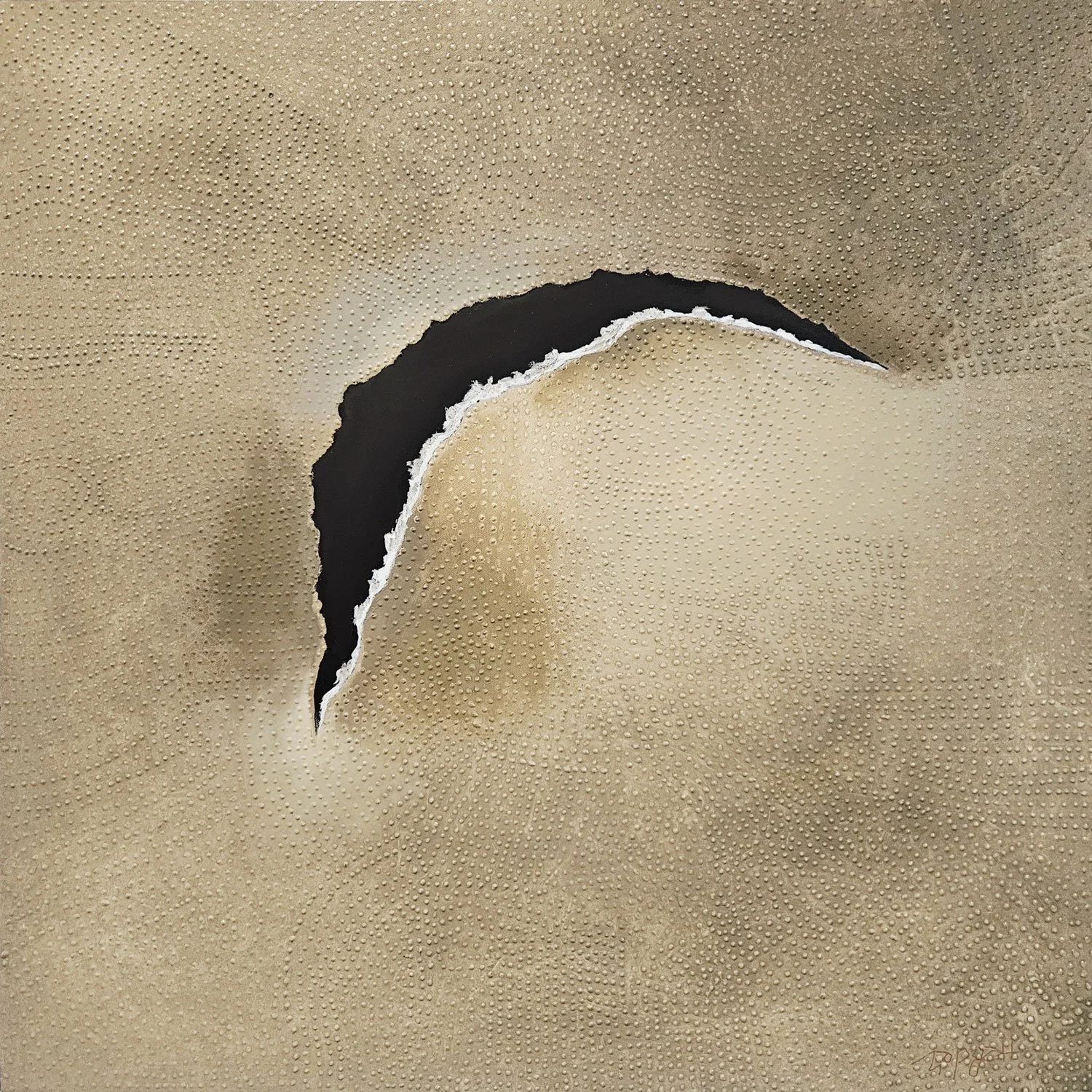  Revelation  30" x 30"  Mixed media on canvas and board.