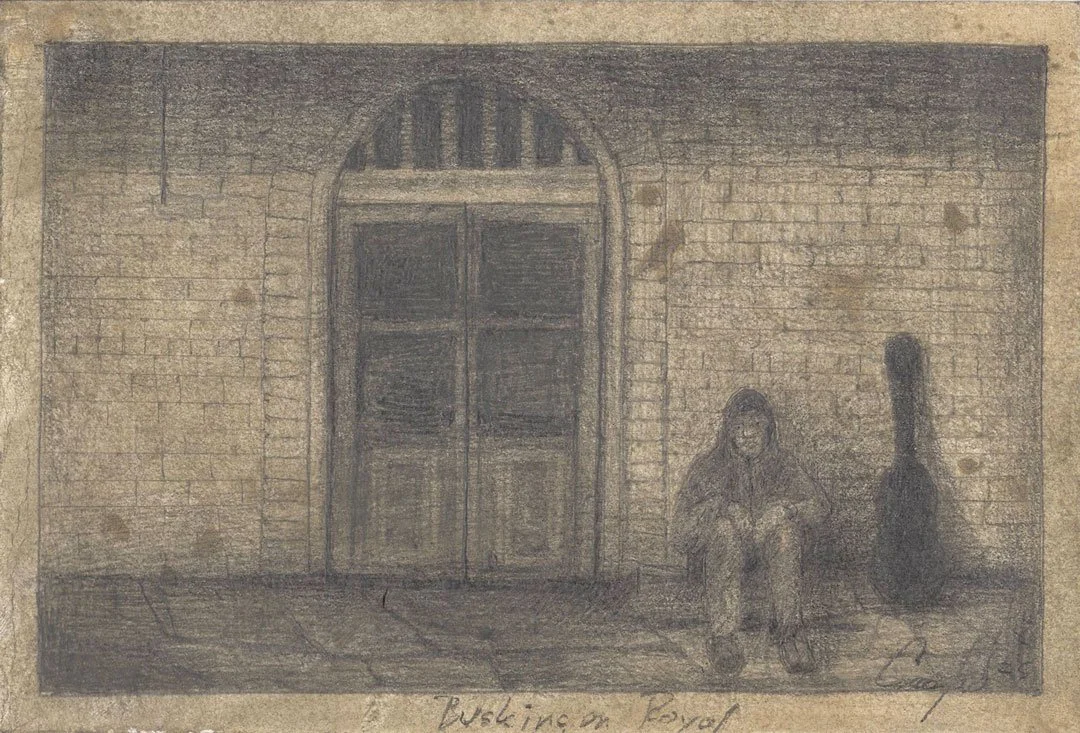 Busking on Royal
Pencil 6" x 9"