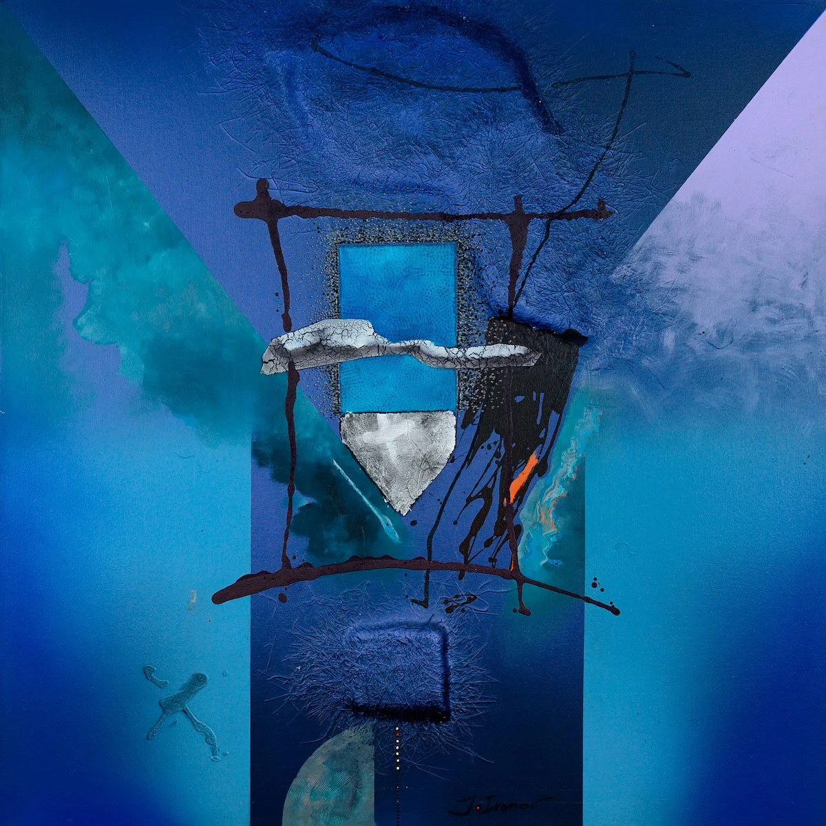  Omen II  36" x 36"   Mixed media on canvas