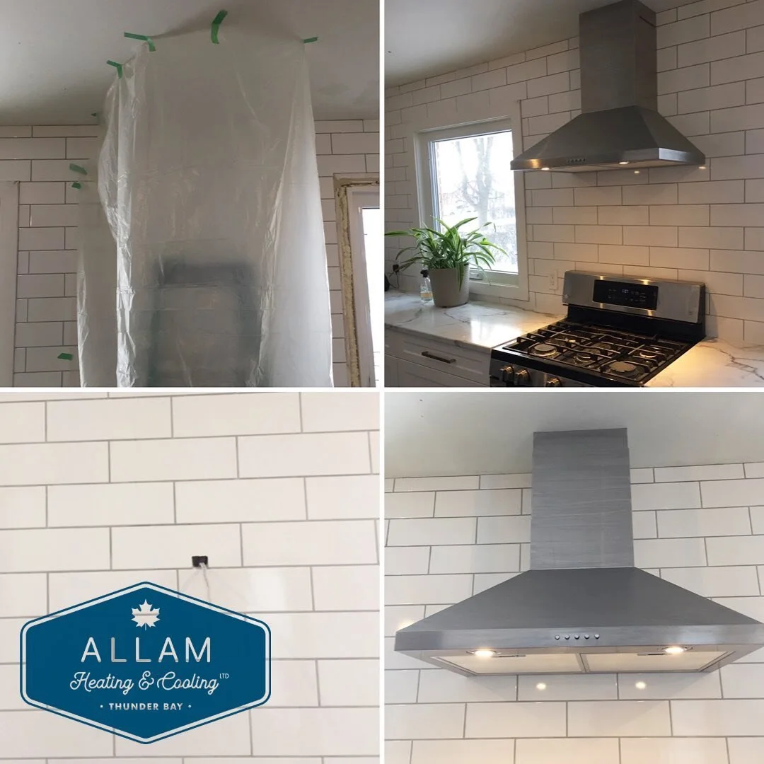 Installed a range hood in this beautiful kitchen today! 
#allamheatingandcooling