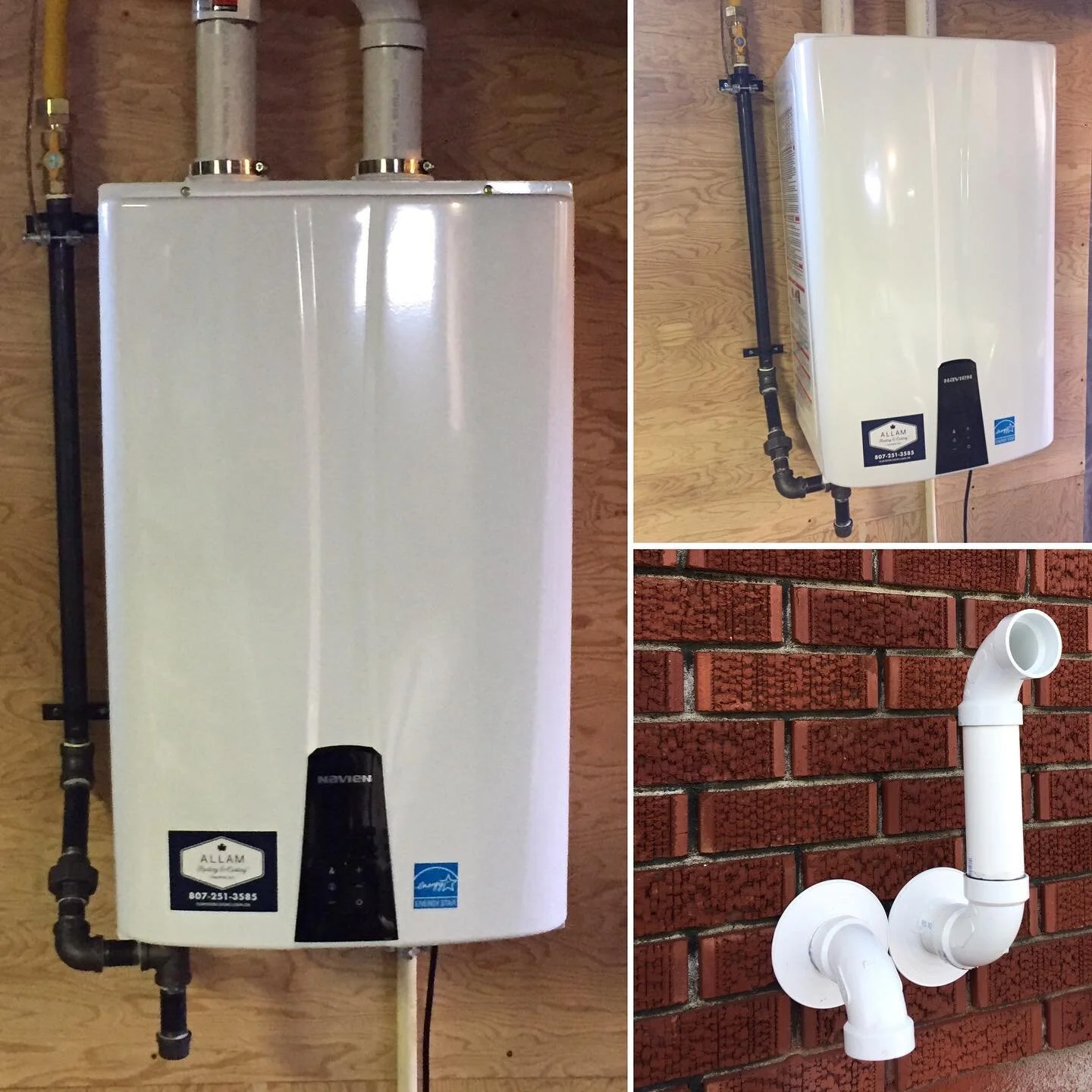 Installed a Navien tankless water heater today. With a Navien Tankless Water Heater, you will never have to worry about running out of hot water no matter how much you use at a single time. These heaters have some of the highest efficiency ratings on