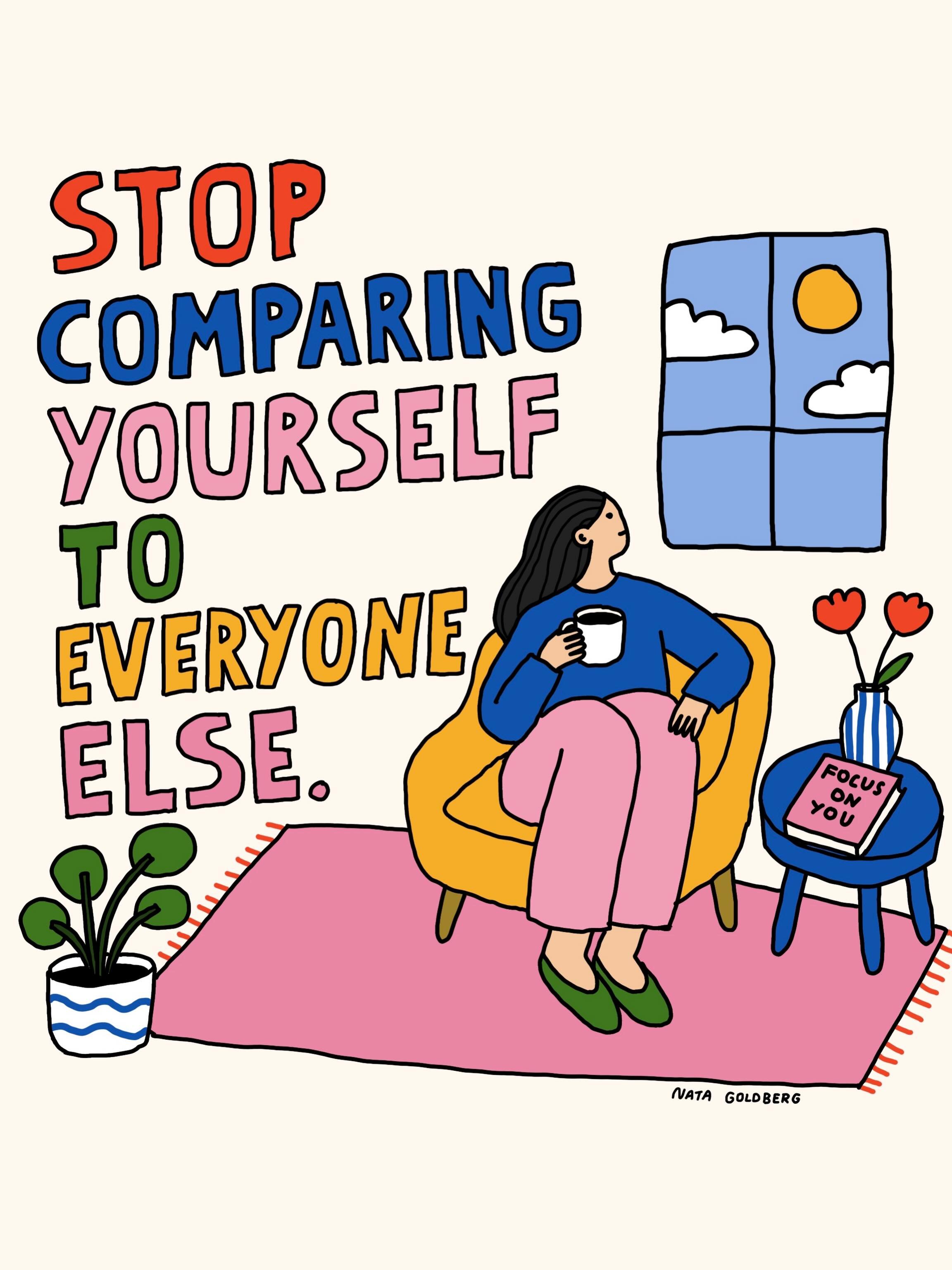 Ive been thinking about comparison lately. 
And how much of my misery comes exclusively from comparing myself to others.

Im 30 and I feel like I barely achieved anything COMPARED to other people.

I don&rsquo;t give myself credit for the things I DI